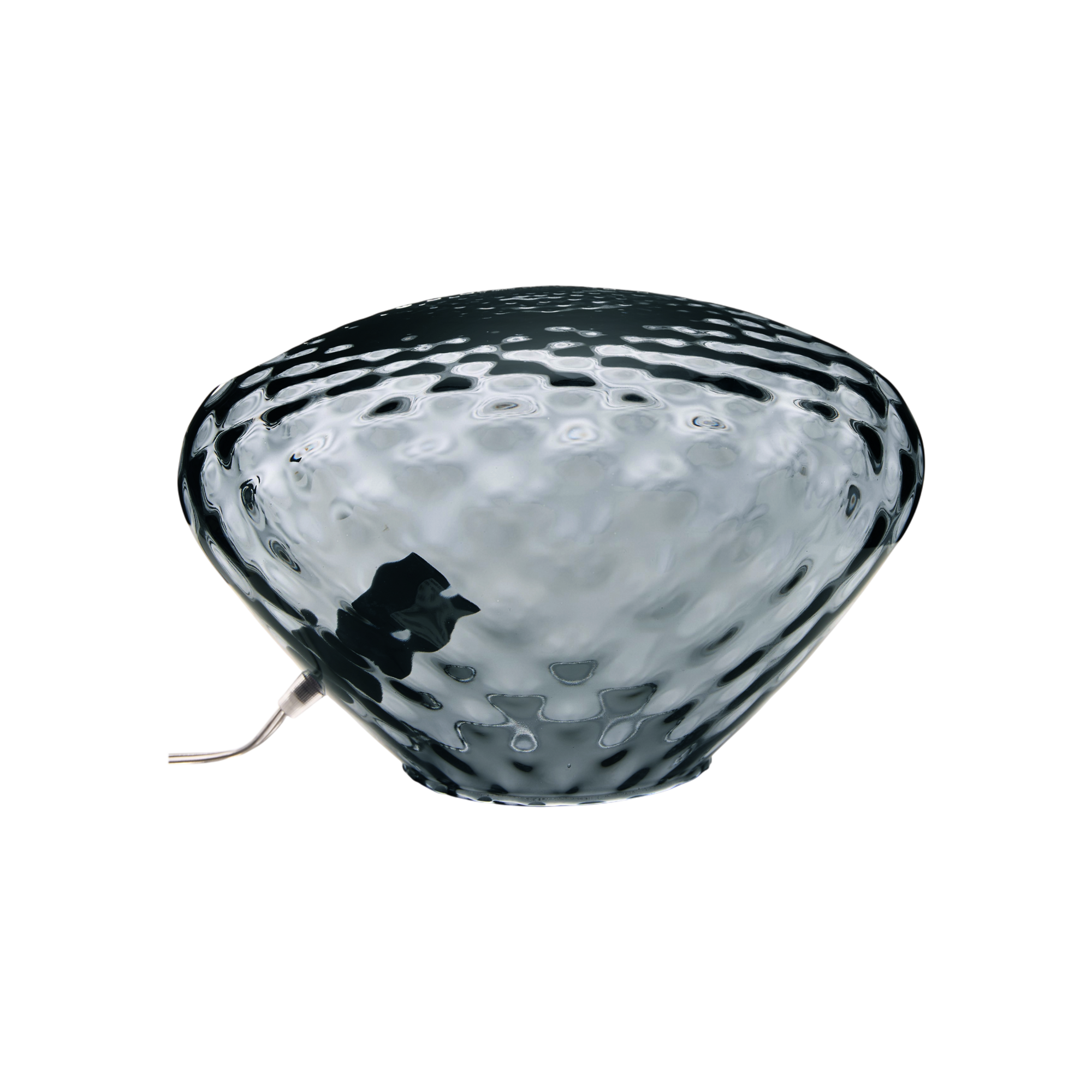 Lampe à poser verre martelé bleu Calliope