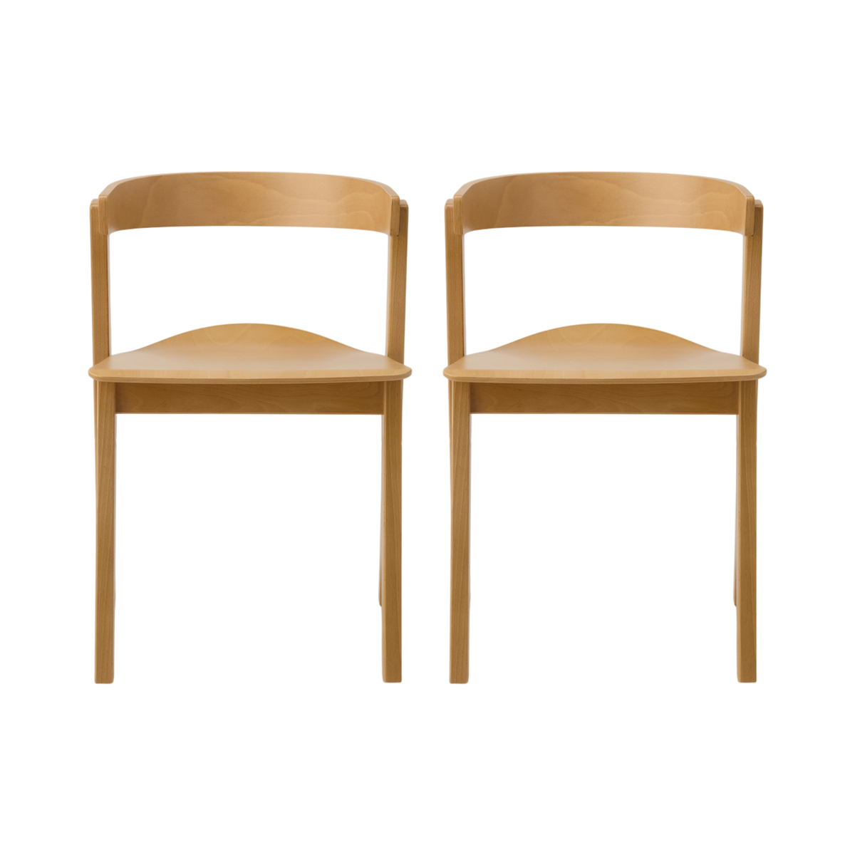 Lot de 2 chaises bois massif Teva Lot de 2 chaises bois massif Teva