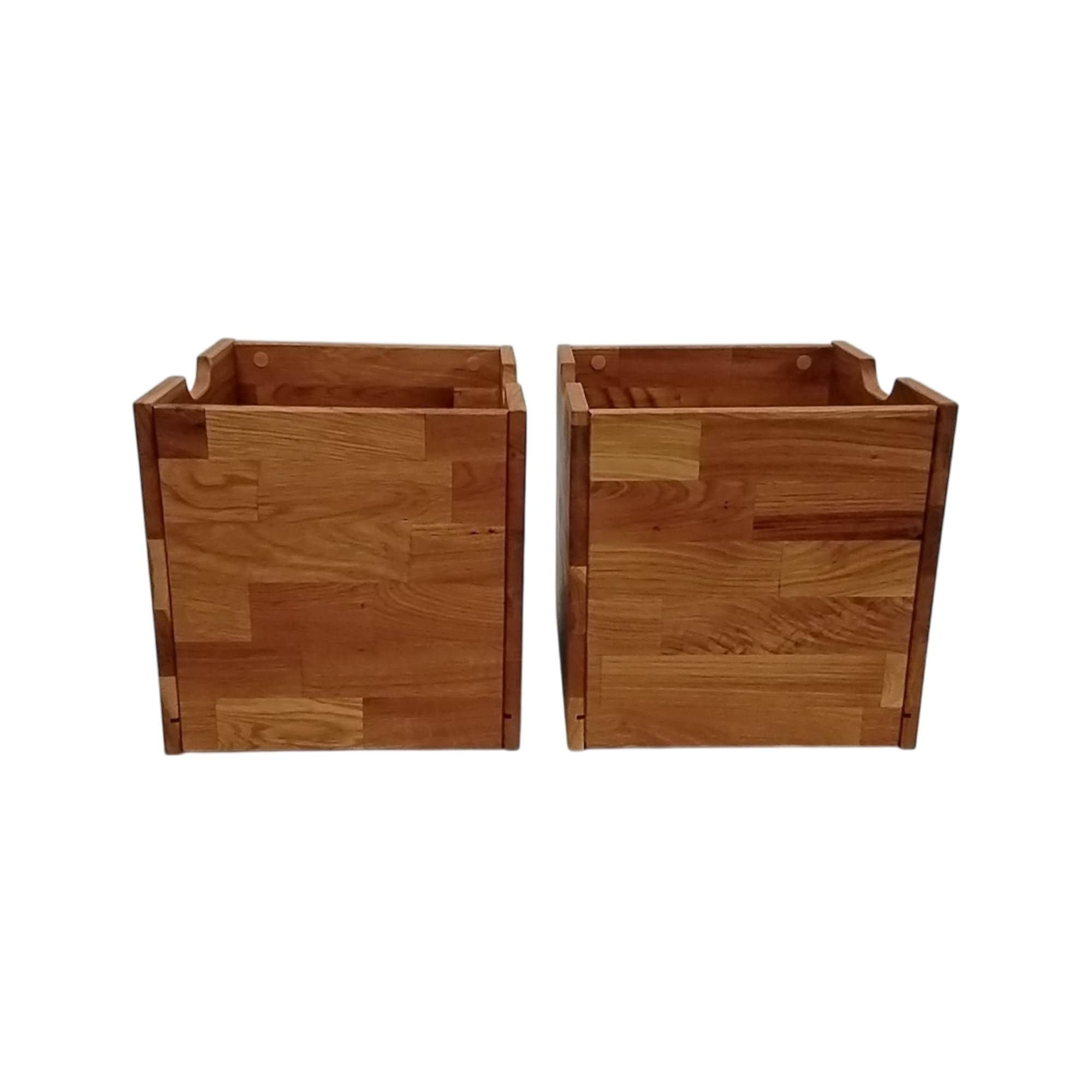 Lot de 2 cubes de rangement bois massif Cyriel - Seconde Chance