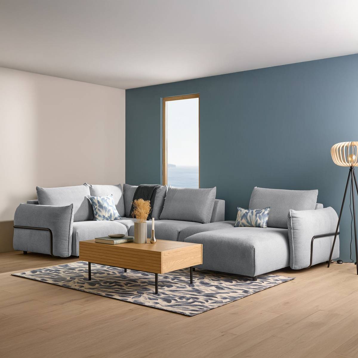 Canapé panoramique tissu Solal Canapé panoramique tissu Solal