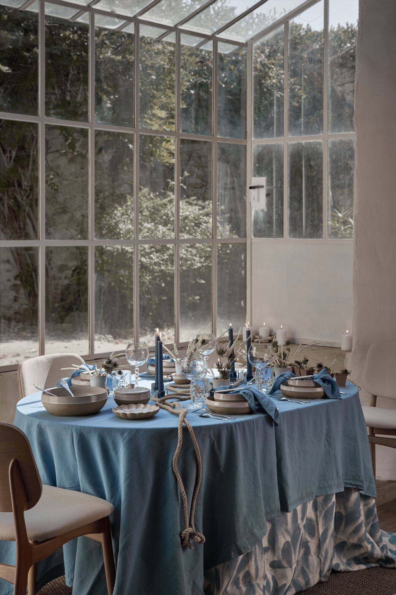 Nappe coton lin Plantain - Image 1