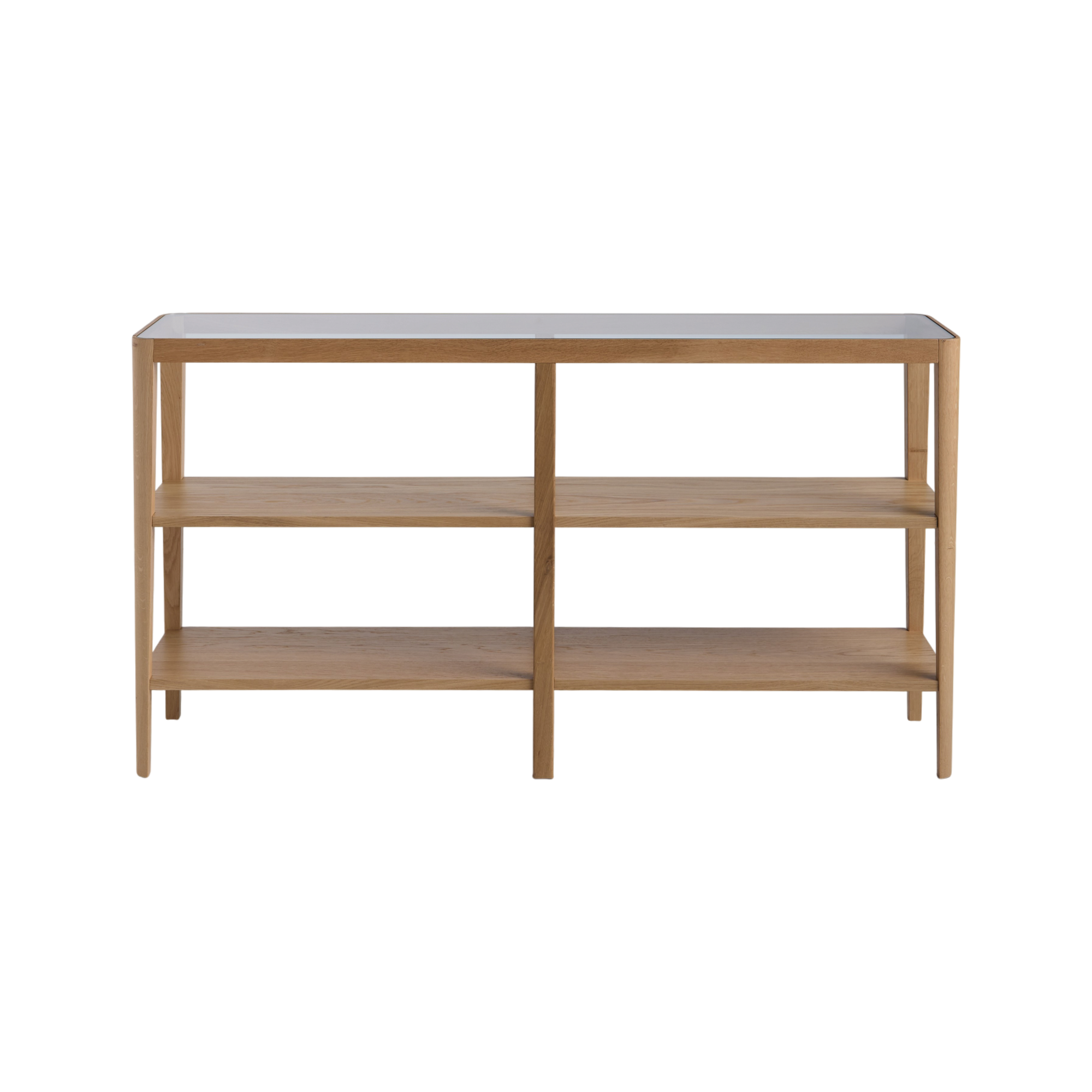 Etagère basse bois et verre Alice