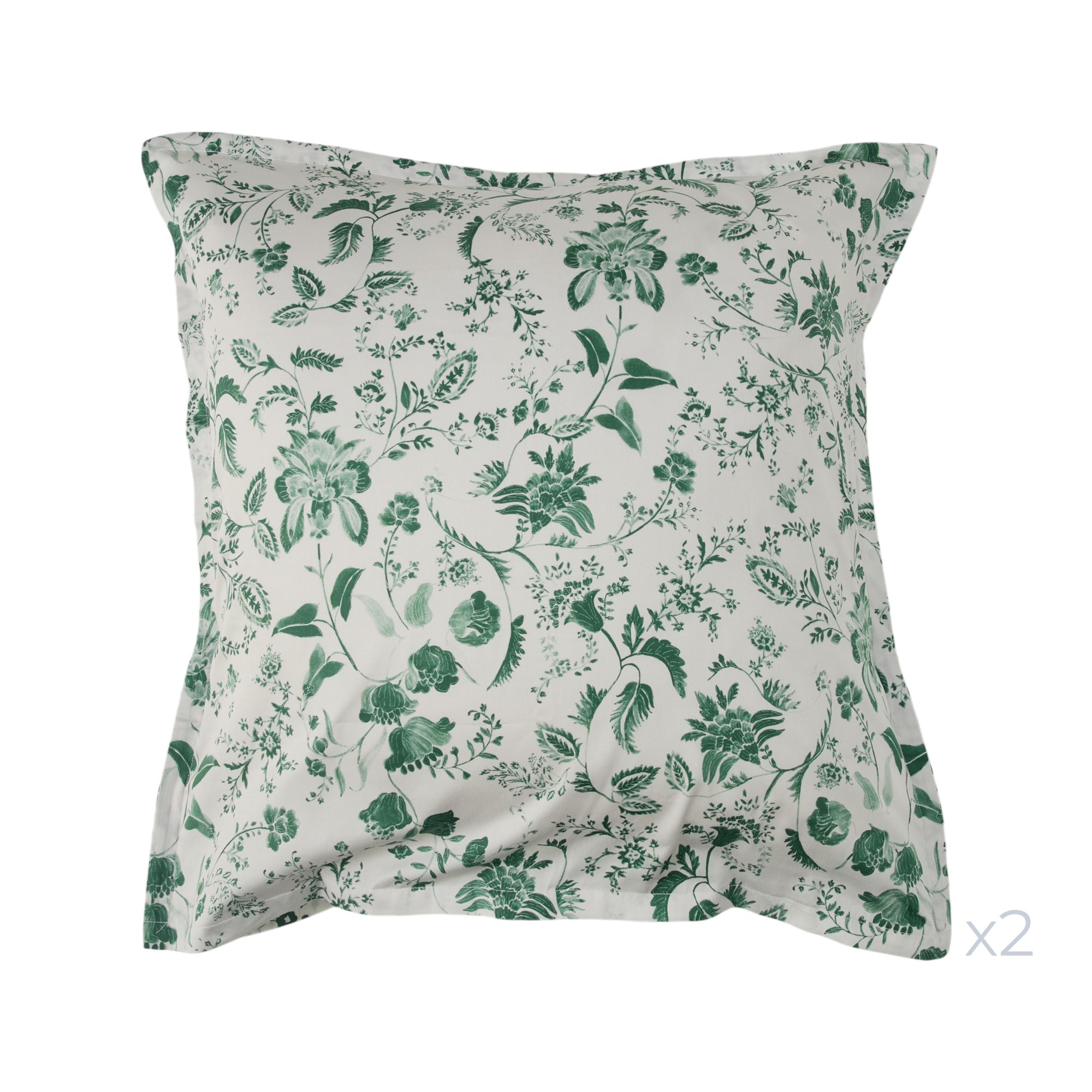 Lot de 2 taies d'oreiller satin Pondichéry