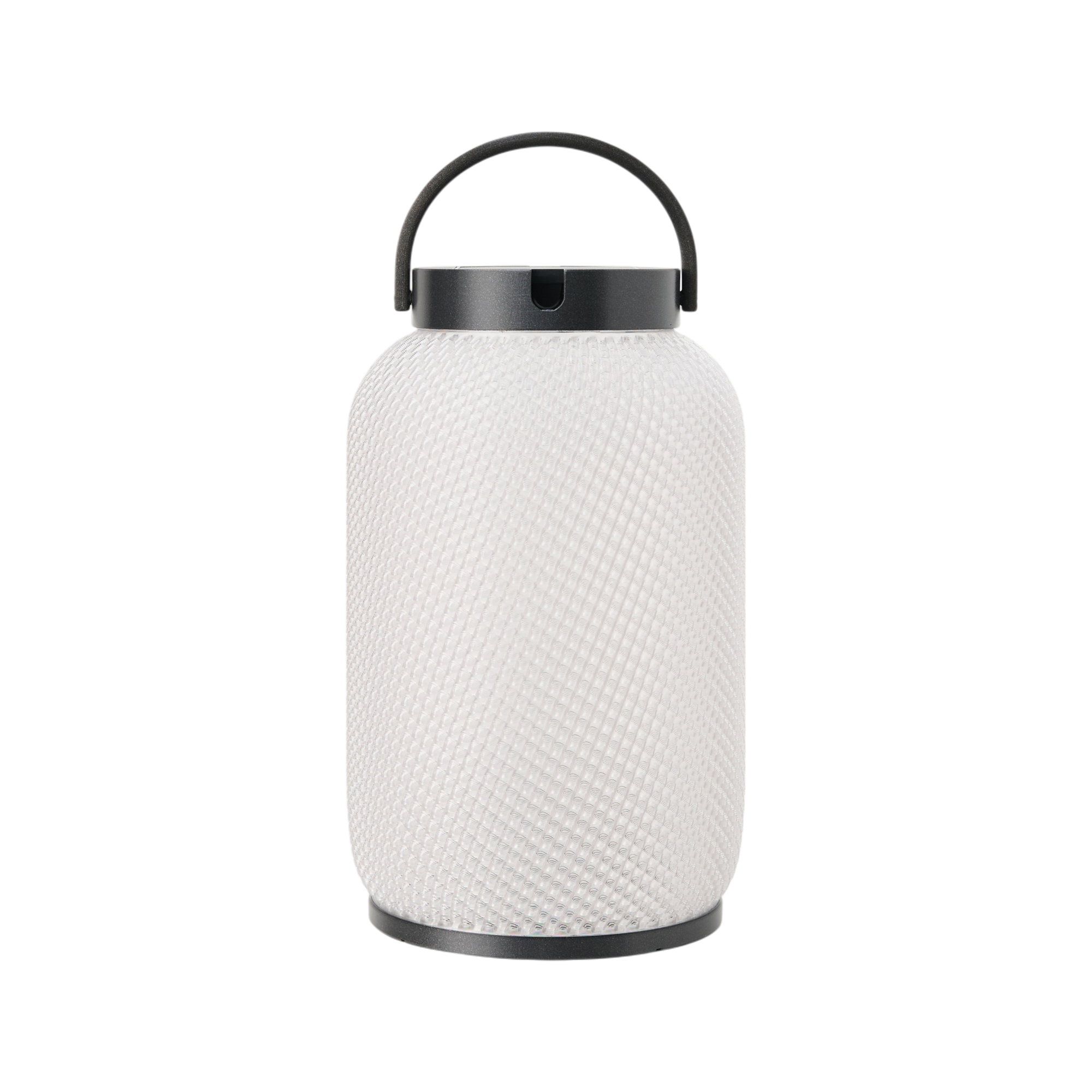 LOLIE - Lanterne lestée à poser H 47,5 cm solaire & rechargeable 300 LM maille CRISTAL