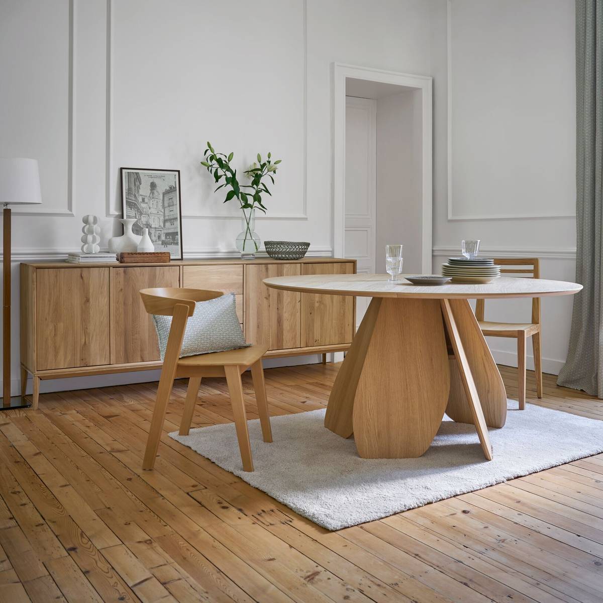 Lot de 2 chaises bois massif Teva Lot de 2 chaises bois massif Teva