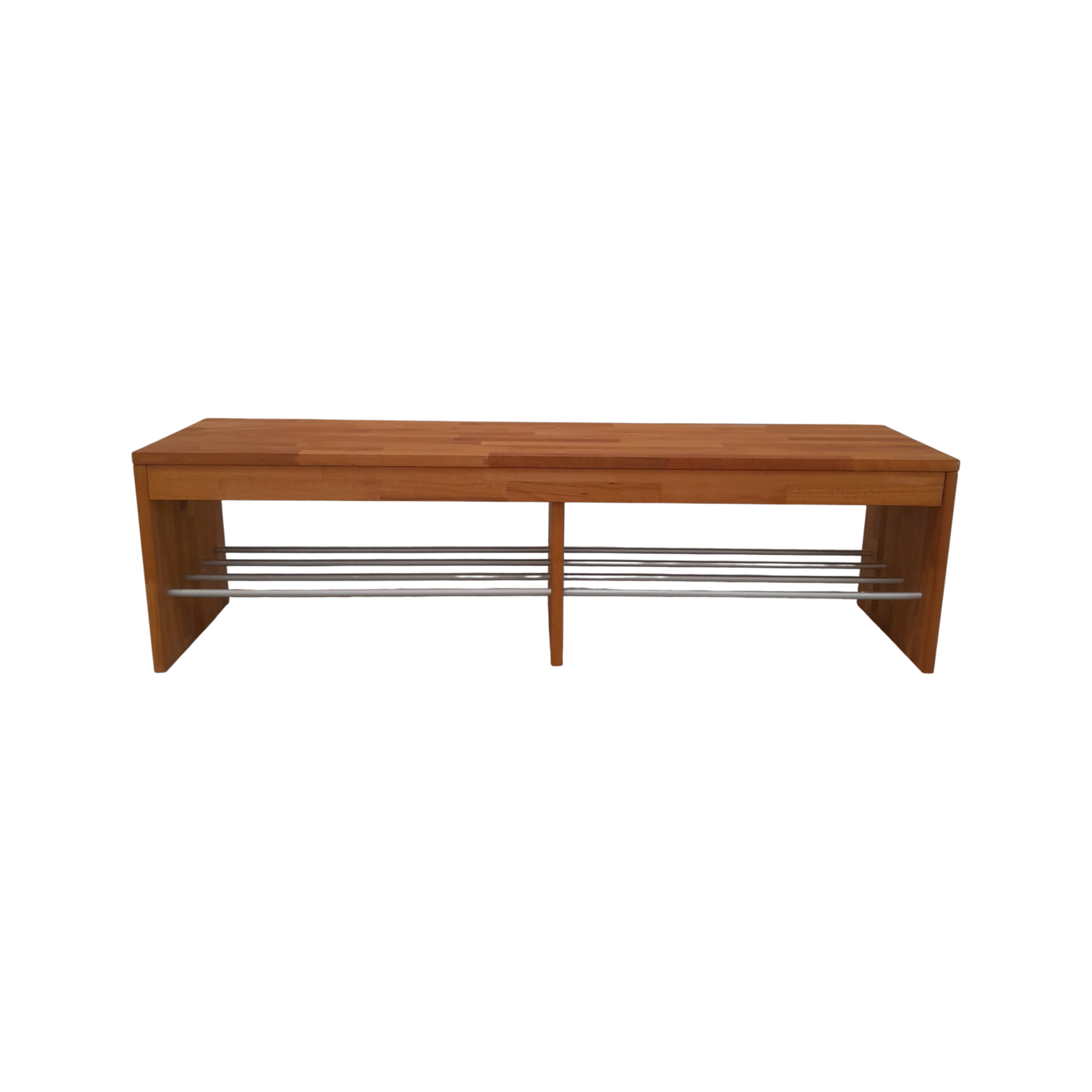 Banc à chaussures bois massif 3 places Cyriel - Seconde Chance