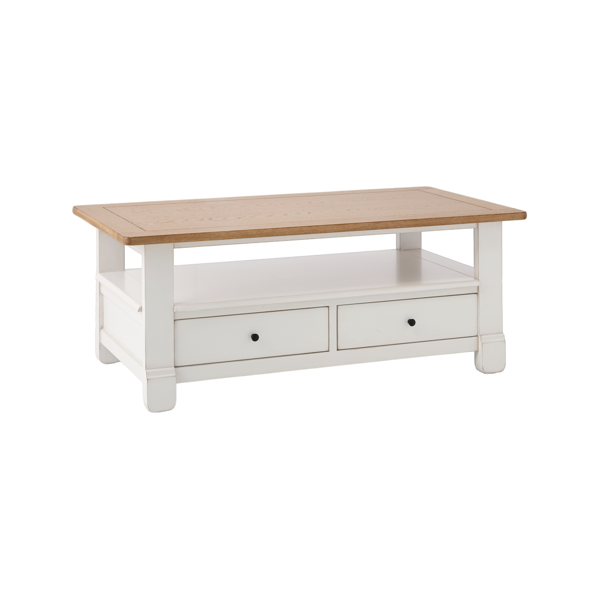 Table basse bois massif 2 tiroirs Embellie