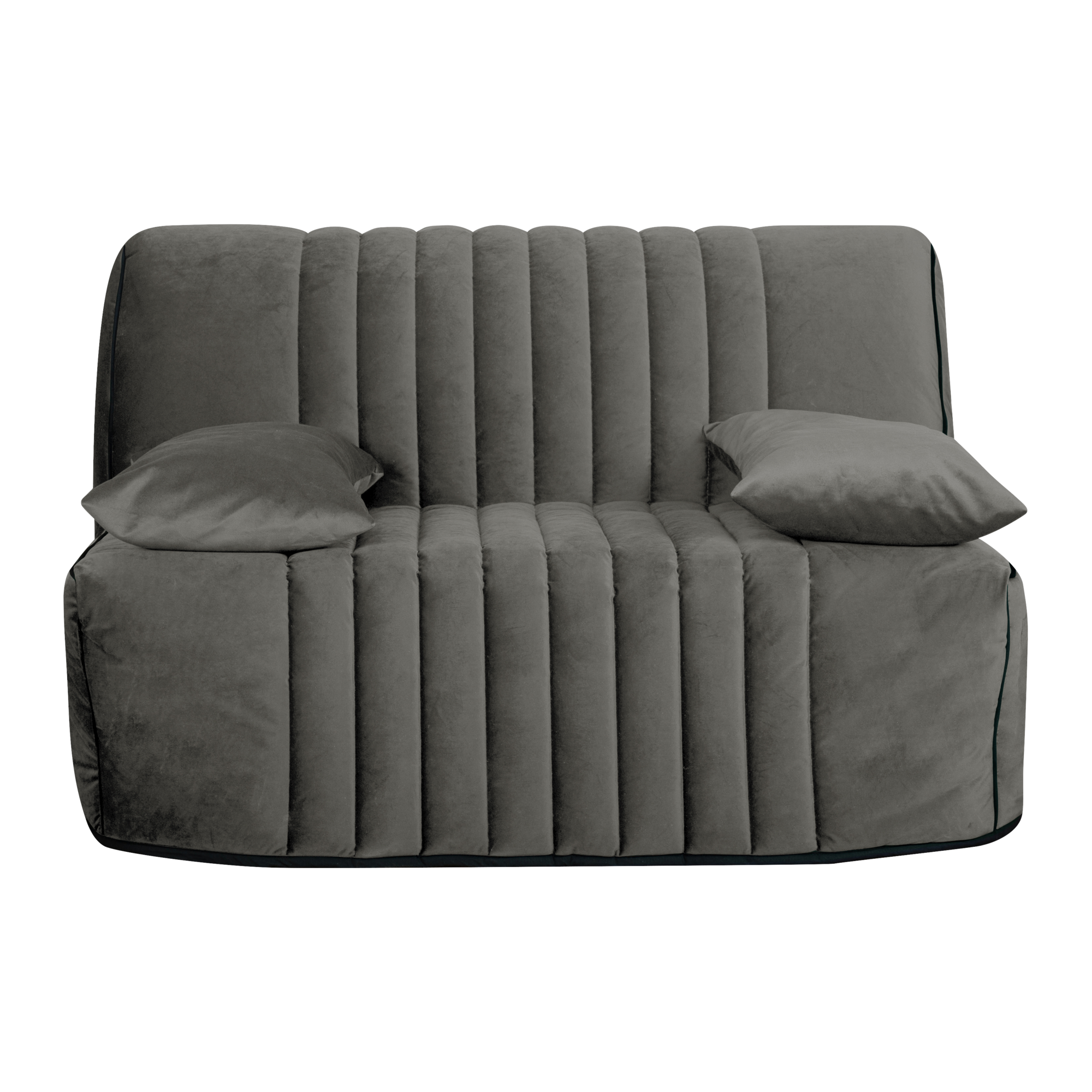 Canapé BZ velours matelas 15 cm Oriane