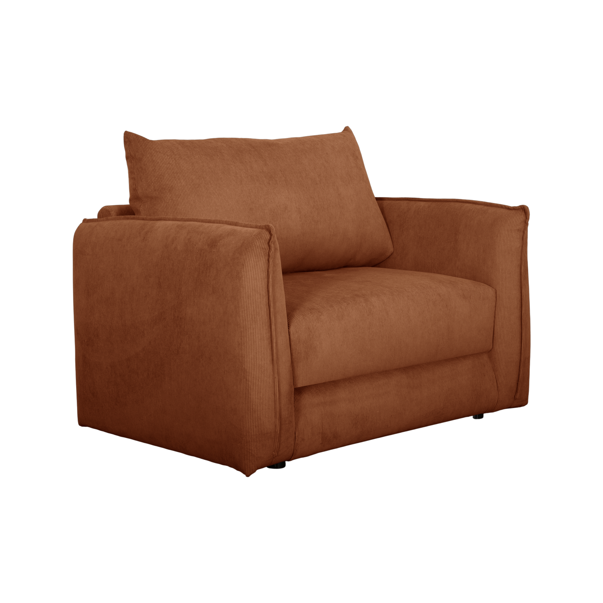 Fauteuil déplimousse velours côtelé Onyx