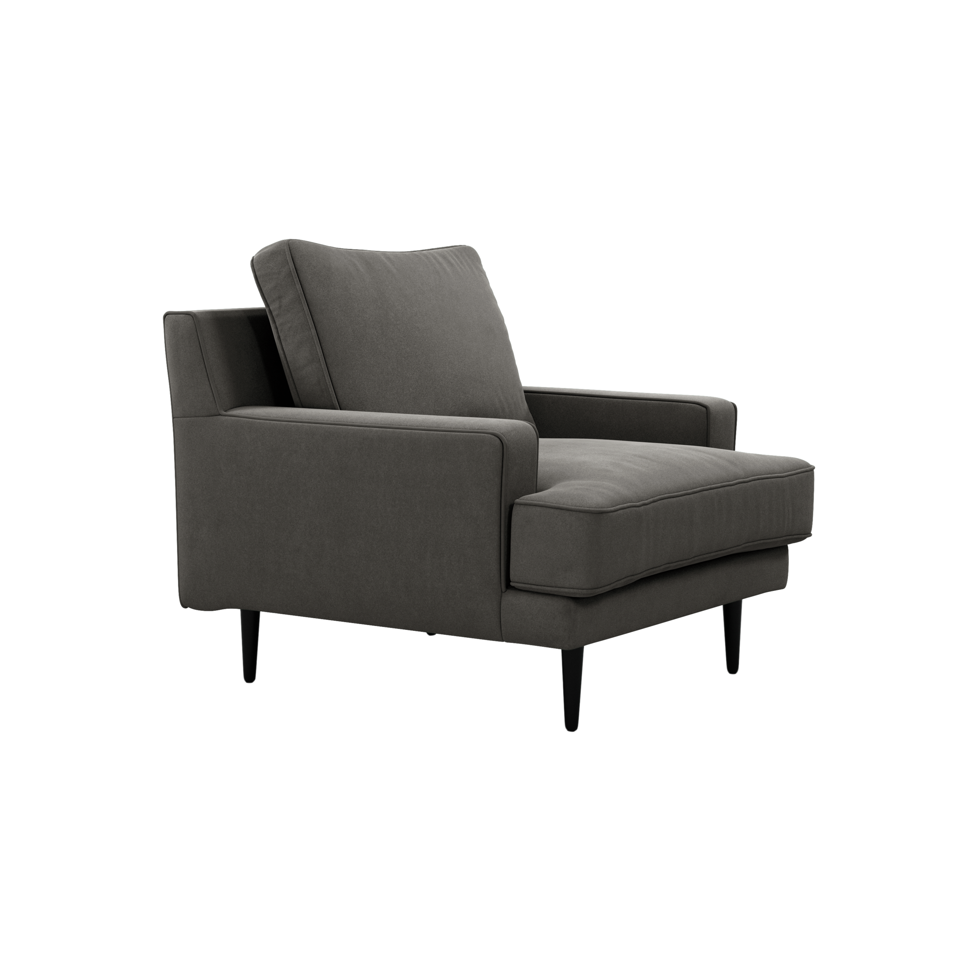 Fauteuil tissu velours Oscar