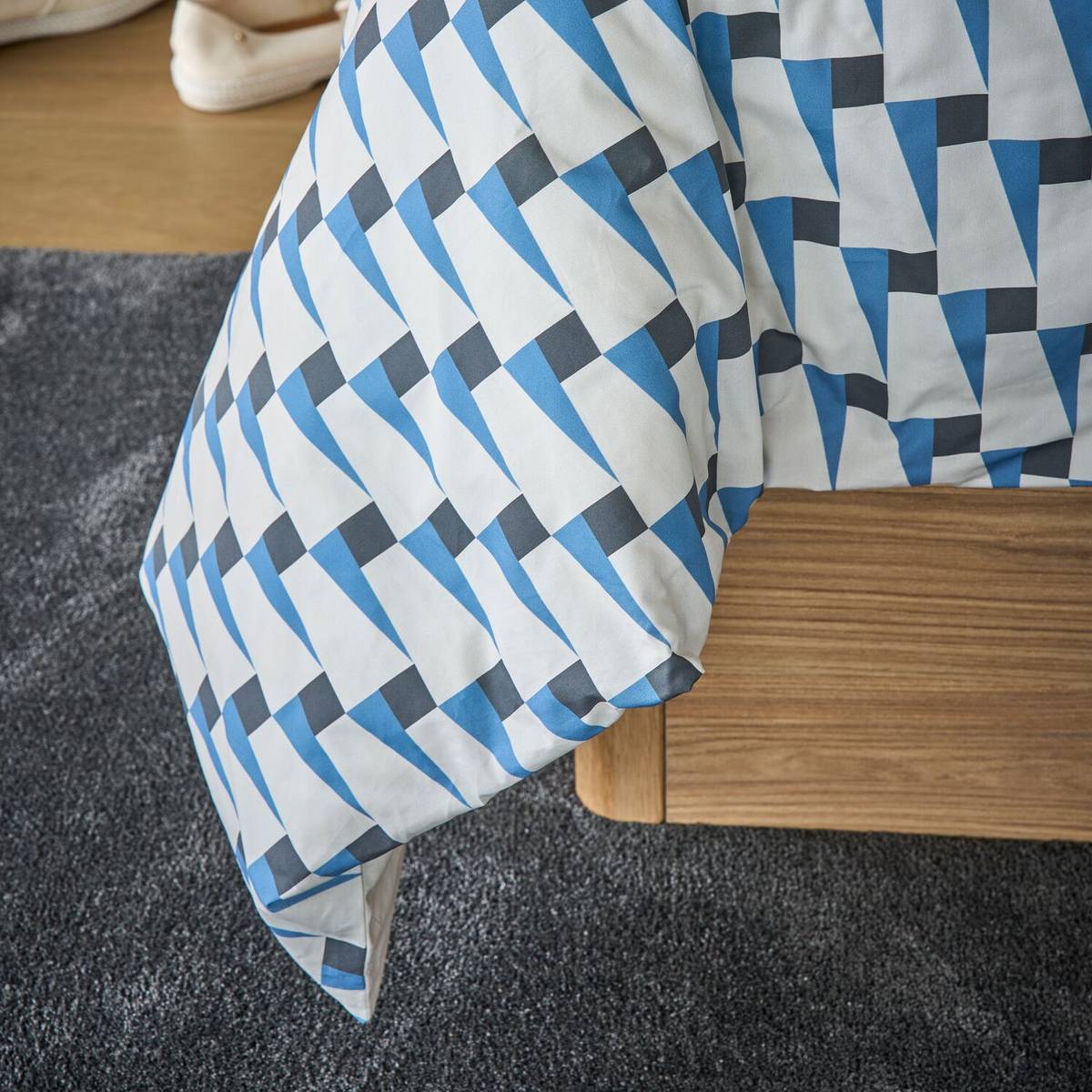 Lit coffre décor bois Simon Lit coffre décor bois Simon