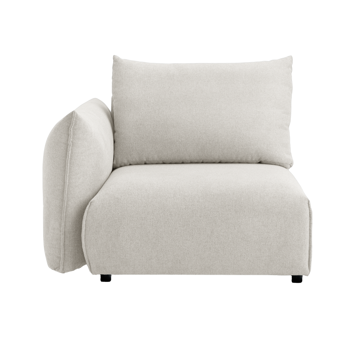 Chauffeuse avec accoudoir pour canapé modulable tissu Solal Chauffeuse avec accoudoir pour canapé modulable tissu Solal