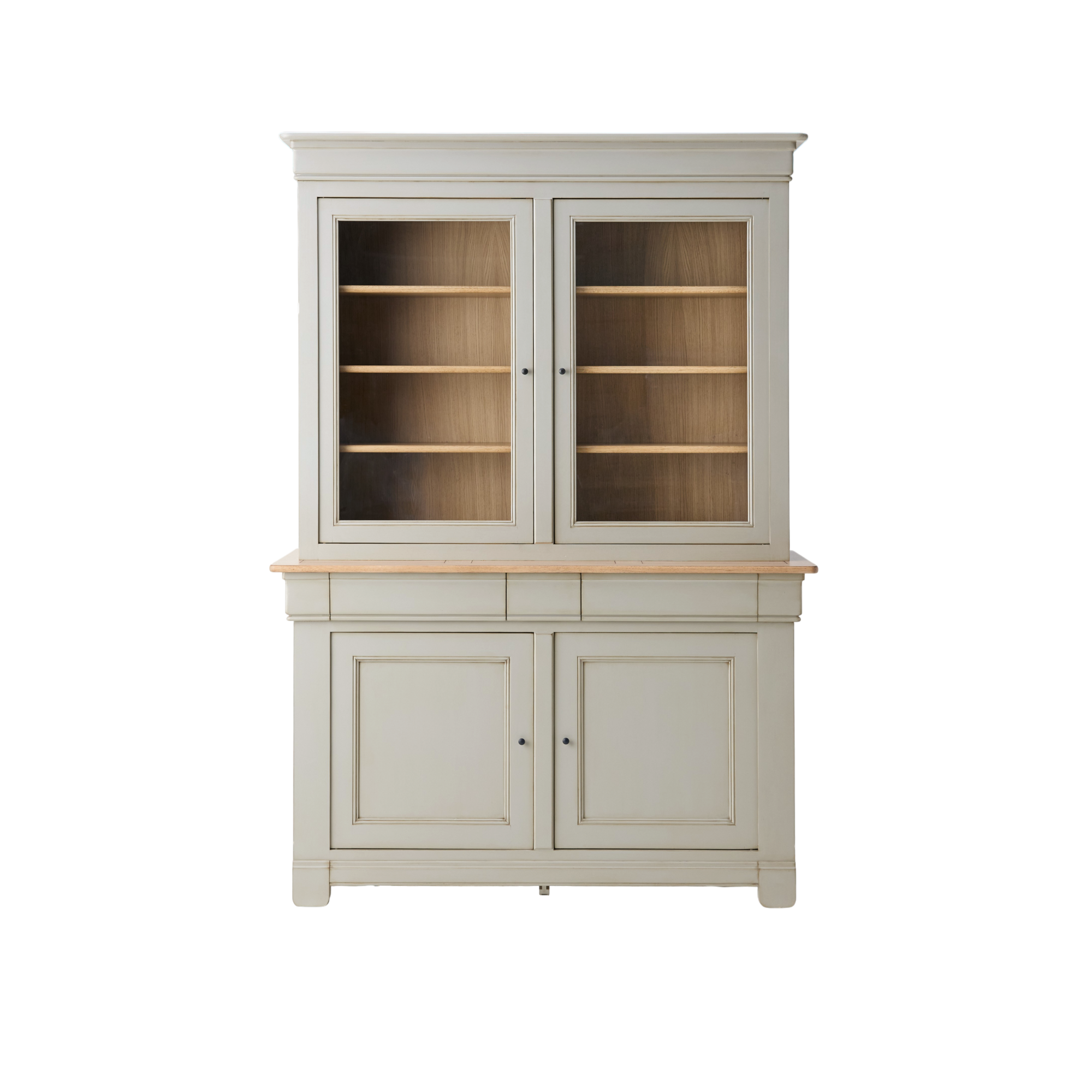 Buffet vaisselier bois massif 4 portes 3 tiroirs Embellie
