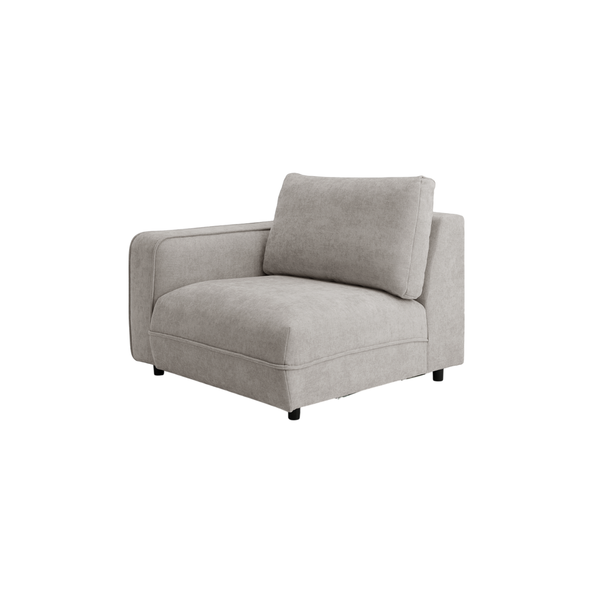 Chauffeuse avec accoudoir pour canapé modulable tissu Solenn Chauffeuse avec accoudoir pour canapé modulable tissu Solenn