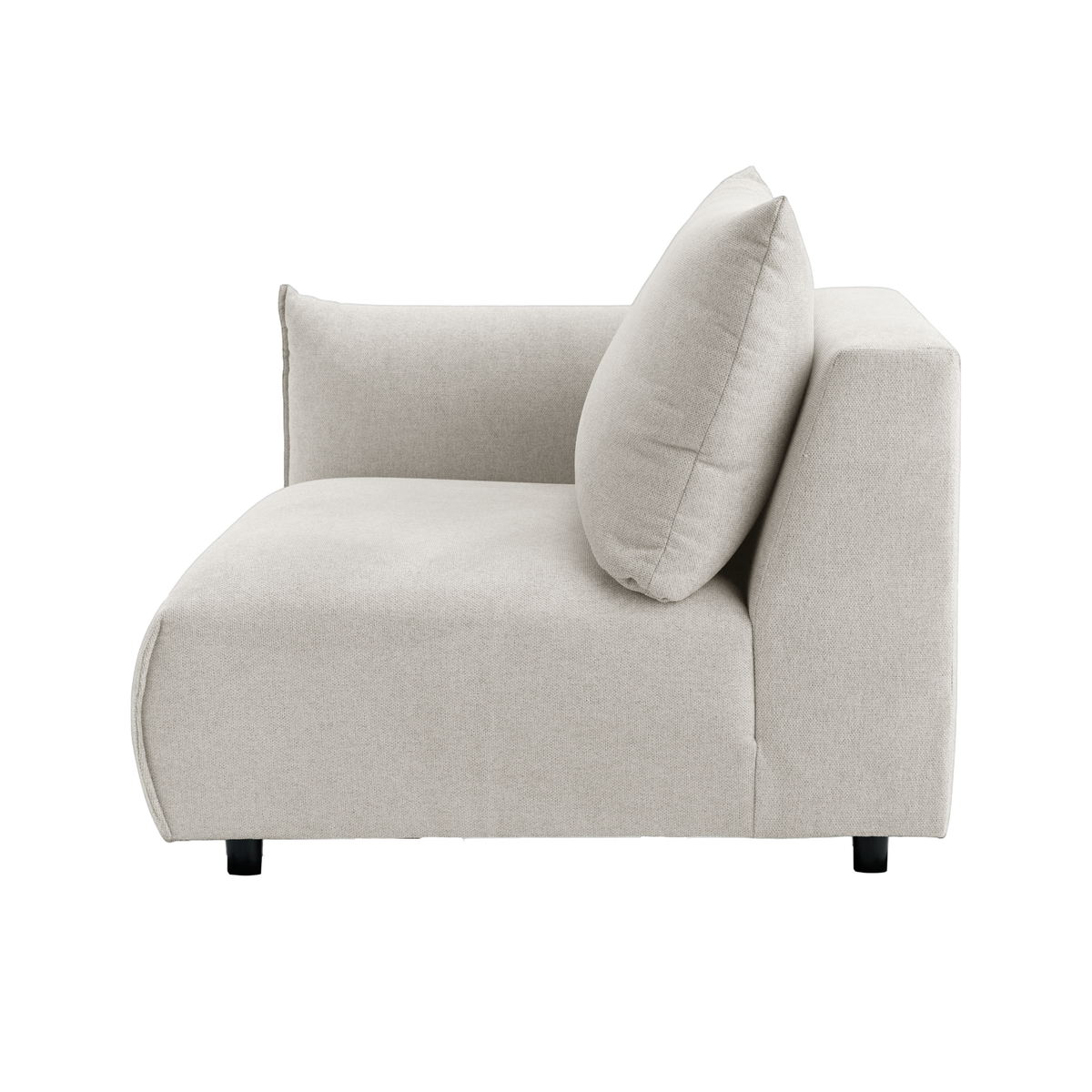 Chauffeuse avec accoudoir pour canapé modulable tissu Solal Chauffeuse avec accoudoir pour canapé modulable tissu Solal