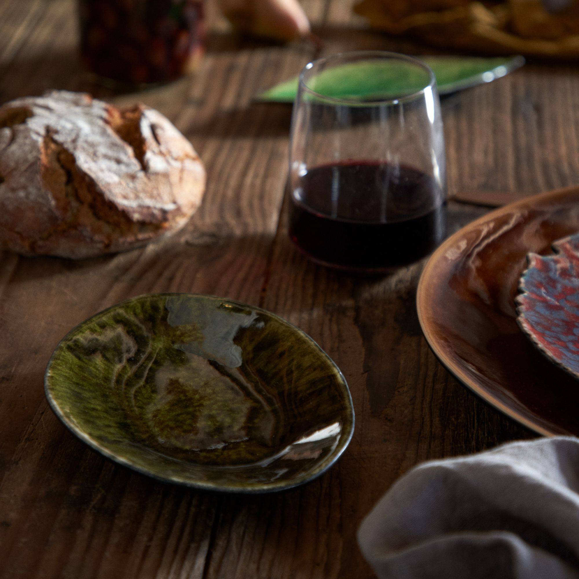 Coupelle grès ovale Riviera Foret - Image 1