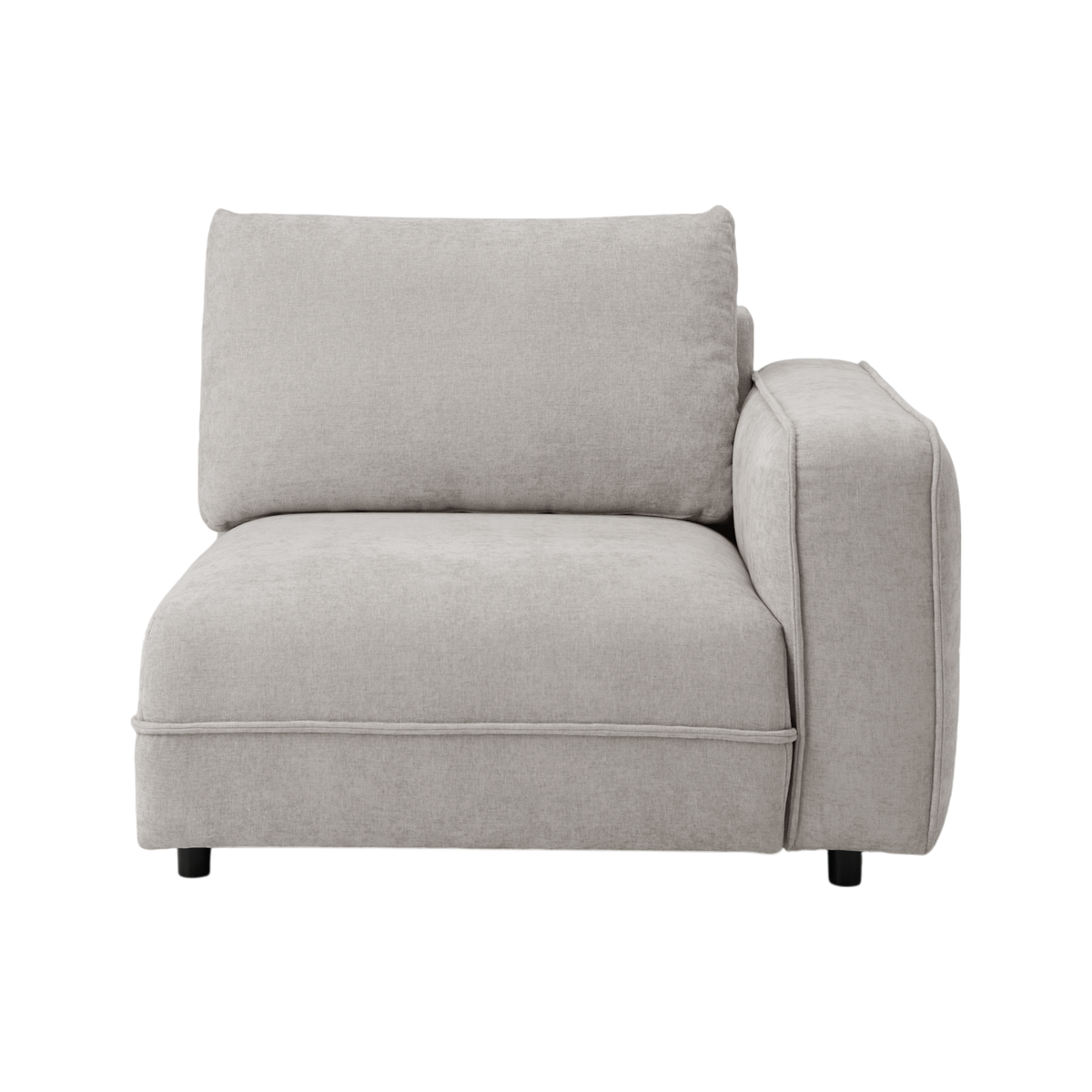 Chauffeuse avec accoudoir pour canapé modulable tissu Solenn Chauffeuse avec accoudoir pour canapé modulable tissu Solenn