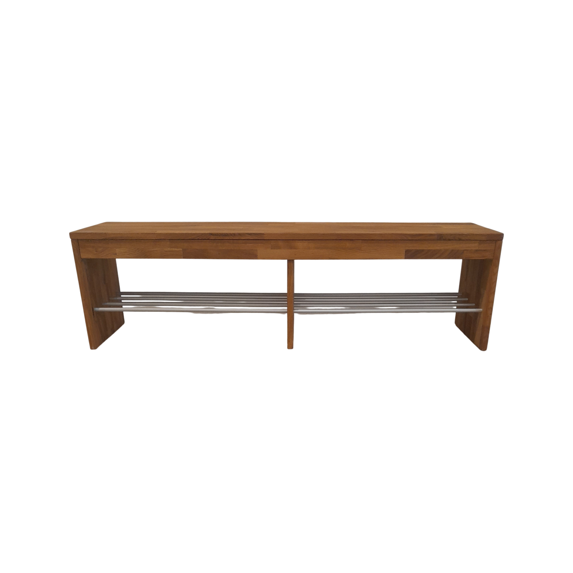 Banc à chaussures bois massif 3 places Cyriel - Seconde Chance