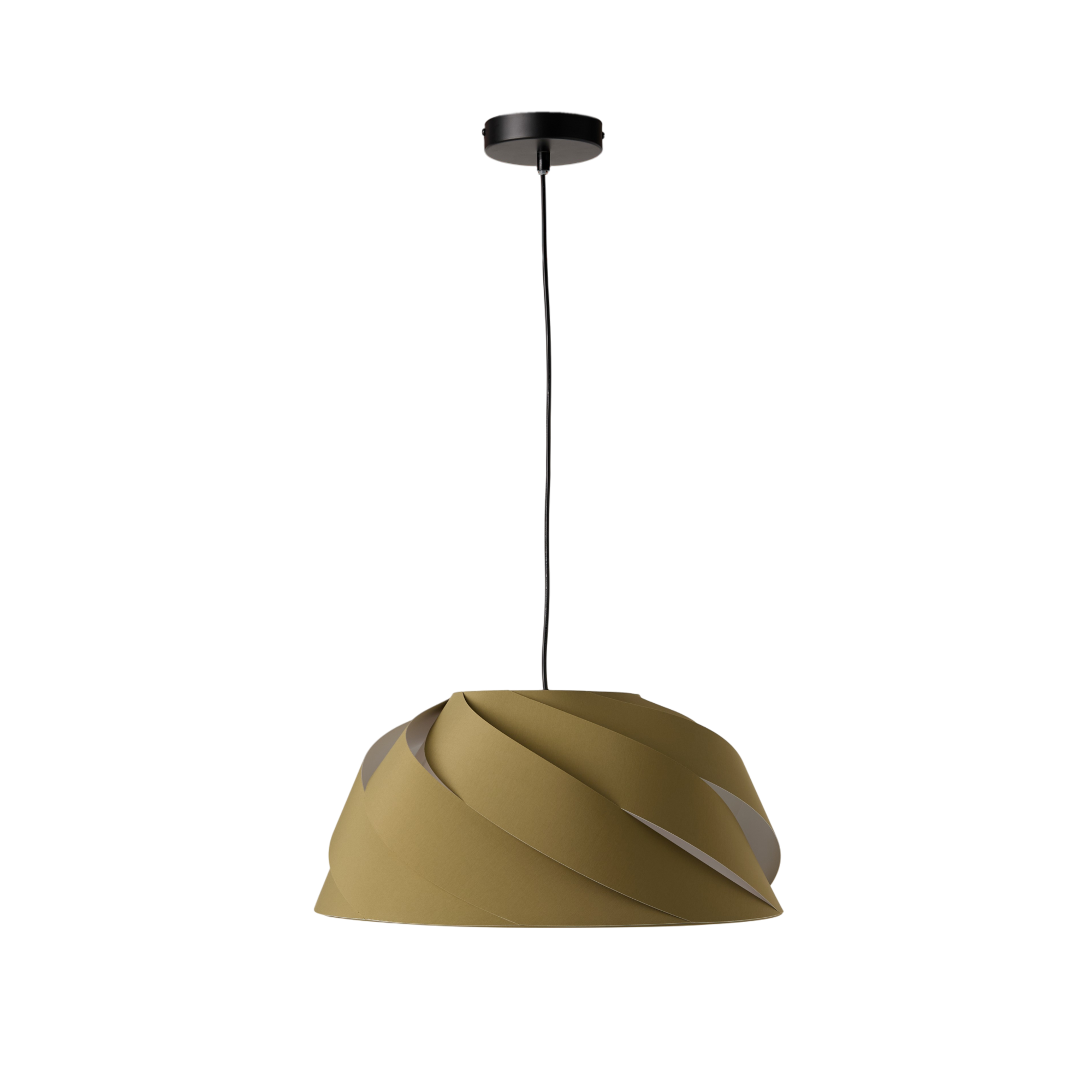 Suspension tissu torsadée vert Samantha