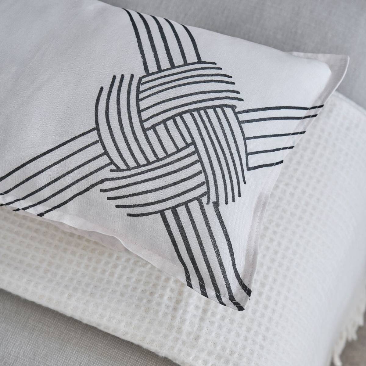 Coussin coton lin Nautique Coussin coton lin Nautique