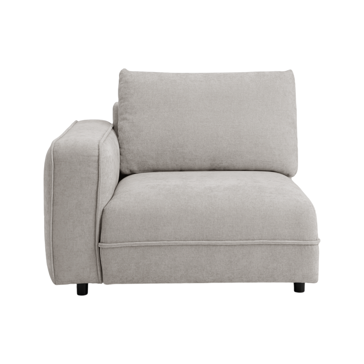 Chauffeuse avec accoudoir pour canapé modulable tissu Solenn Chauffeuse avec accoudoir pour canapé modulable tissu Solenn