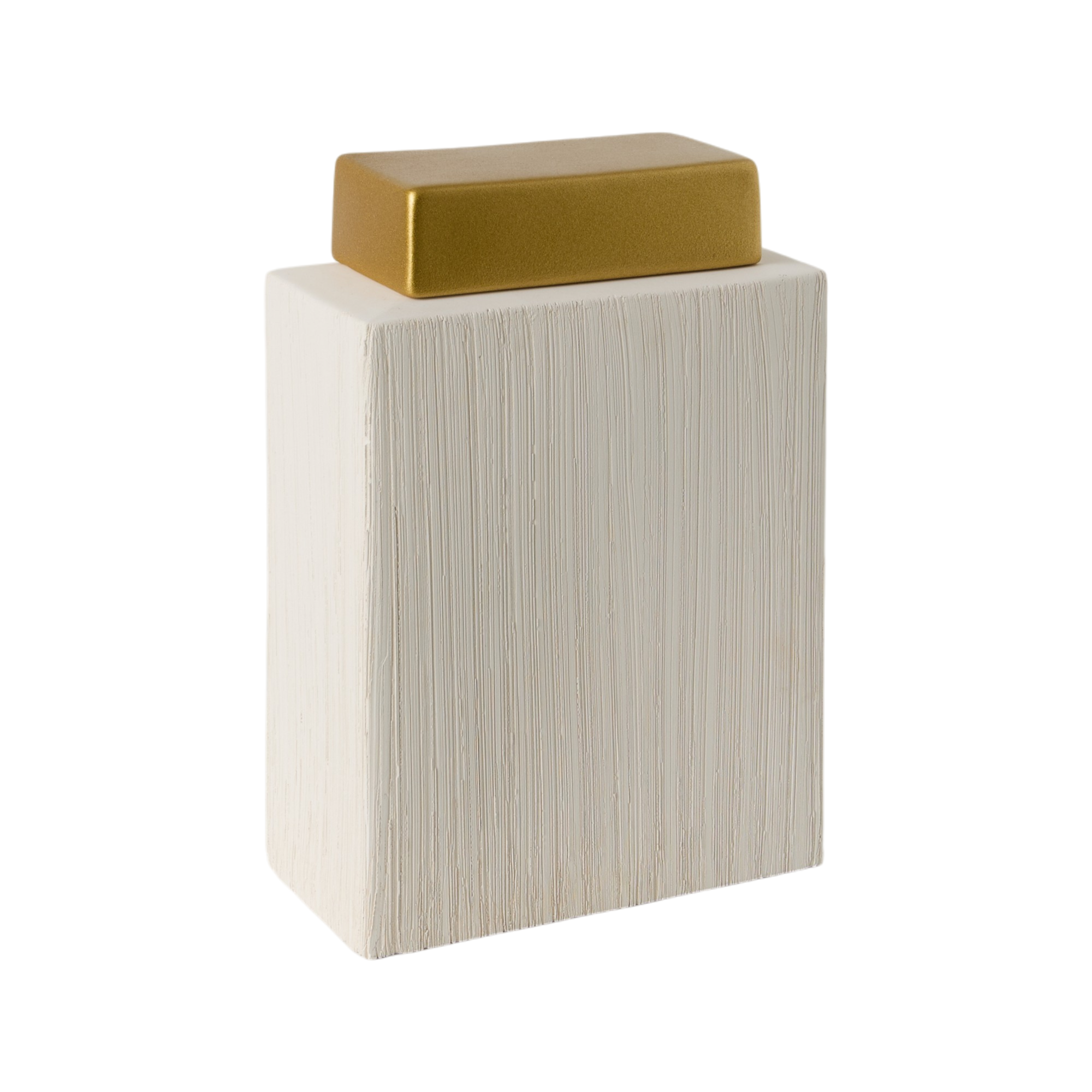 Boîte céramique déco brossé crème 24 cm Sirine