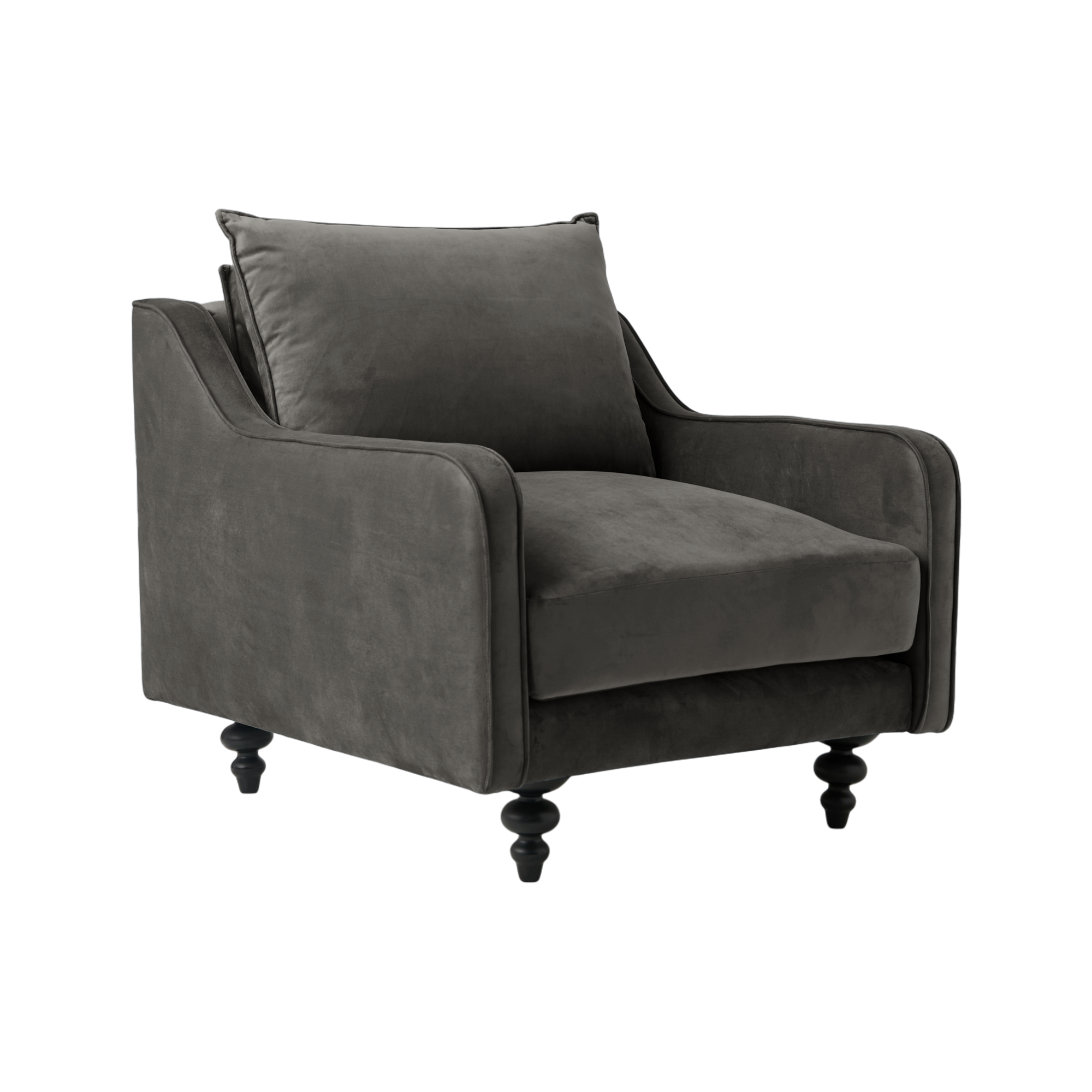 Fauteuil velours Orso