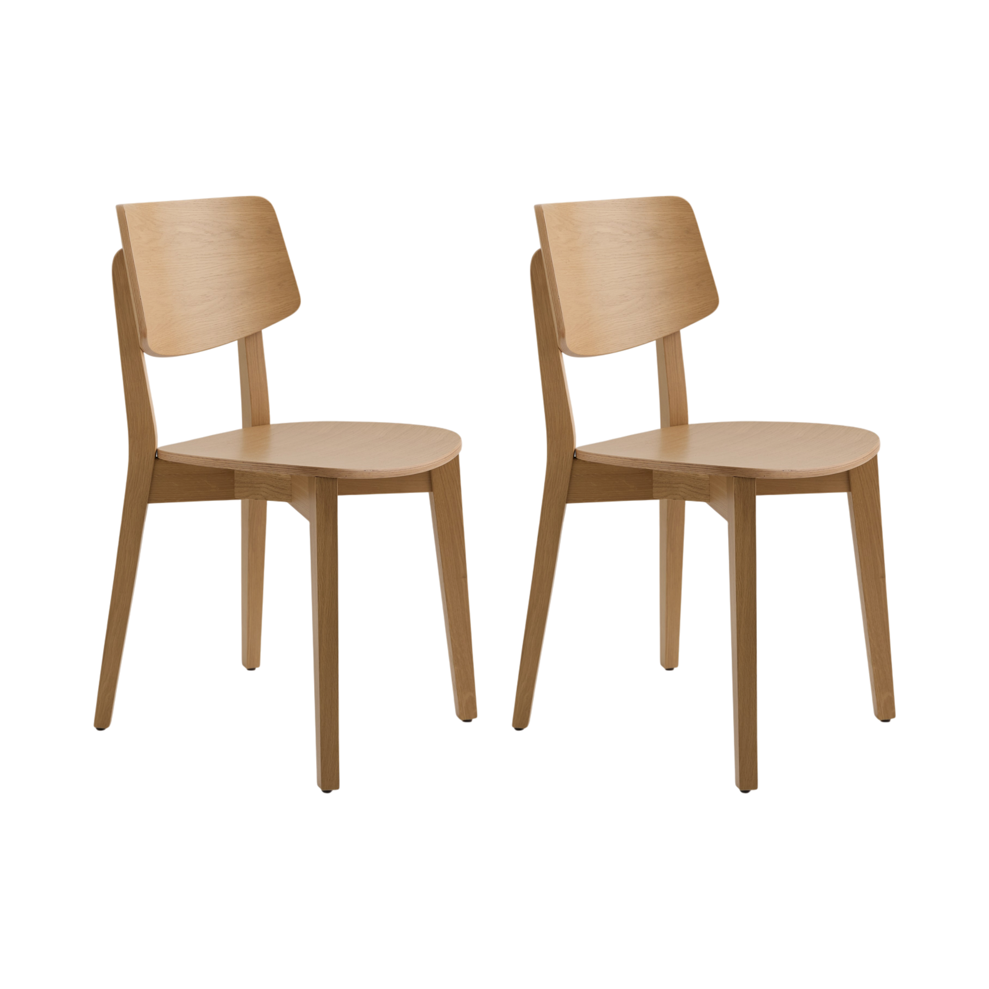 Lot de 2 chaises bois Suzanne