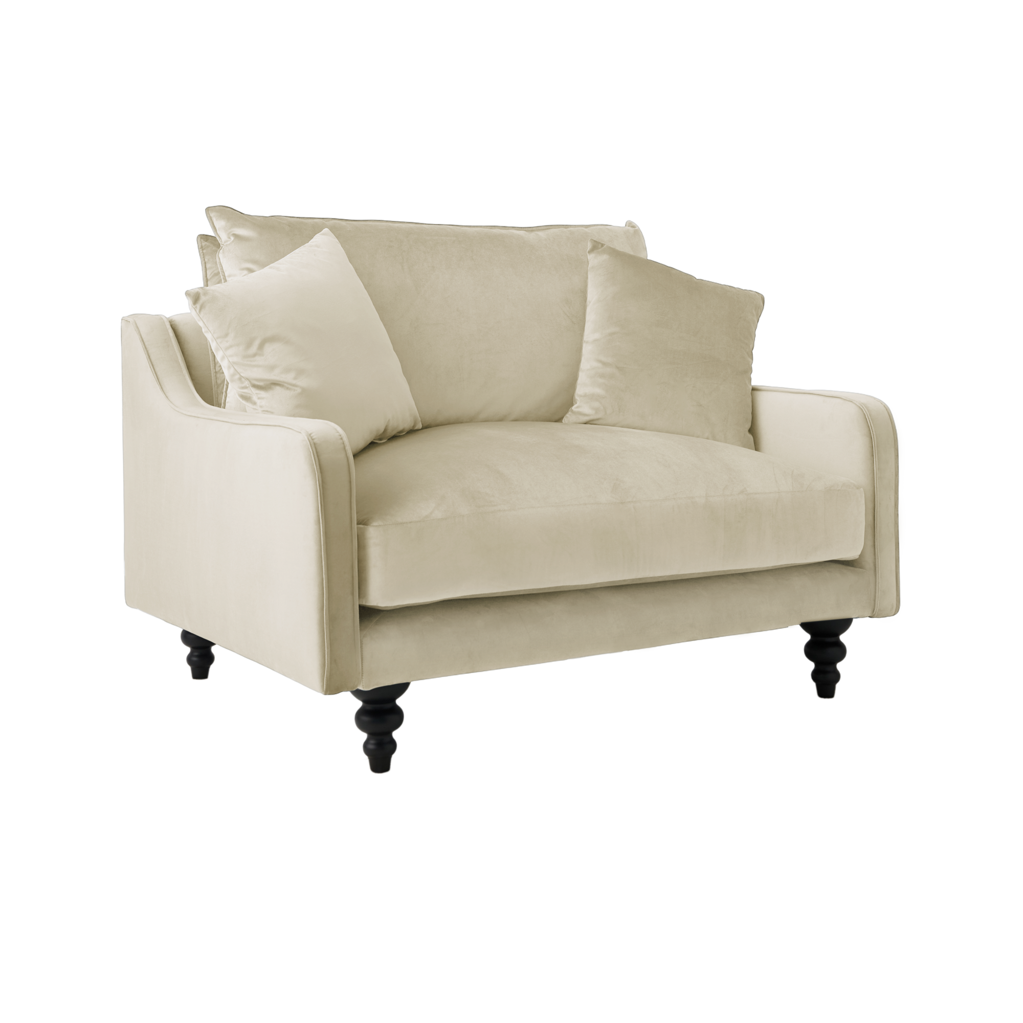 Fauteuil velours Orso XL