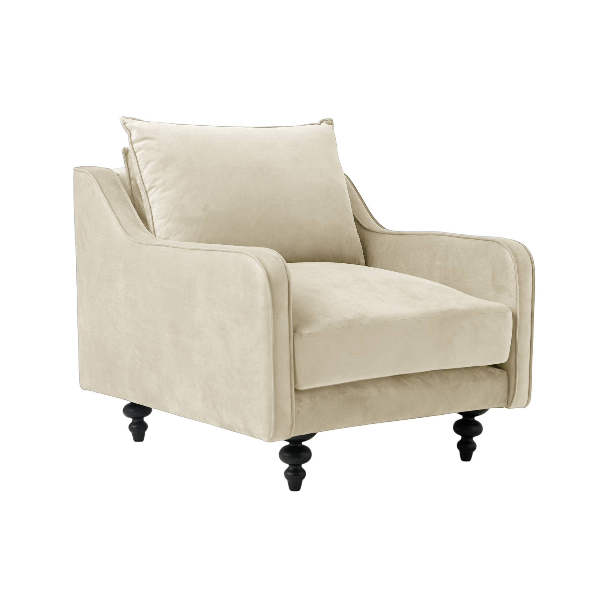 Fauteuil velours Orso