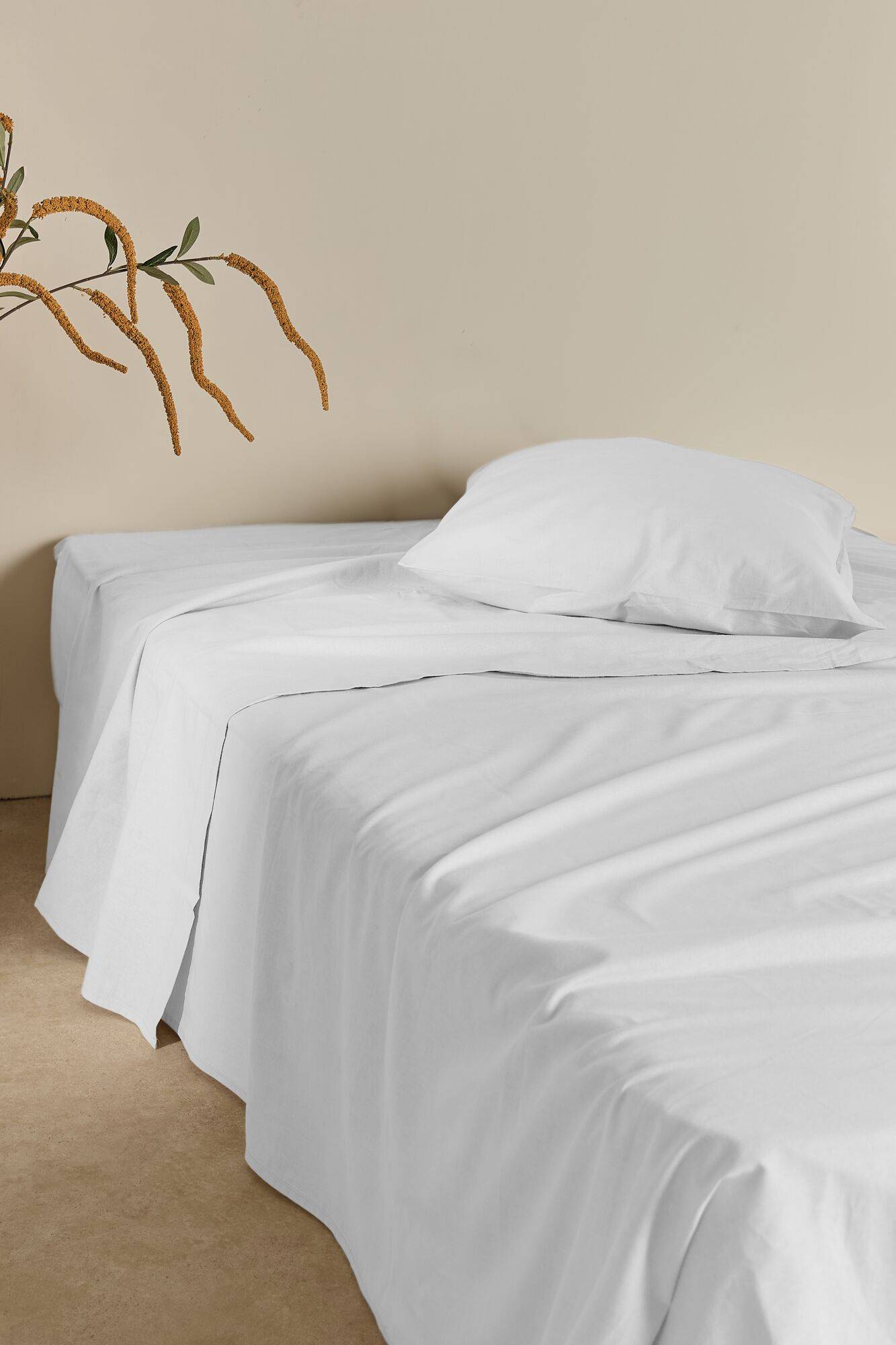 Drap plat coton lin Valentine