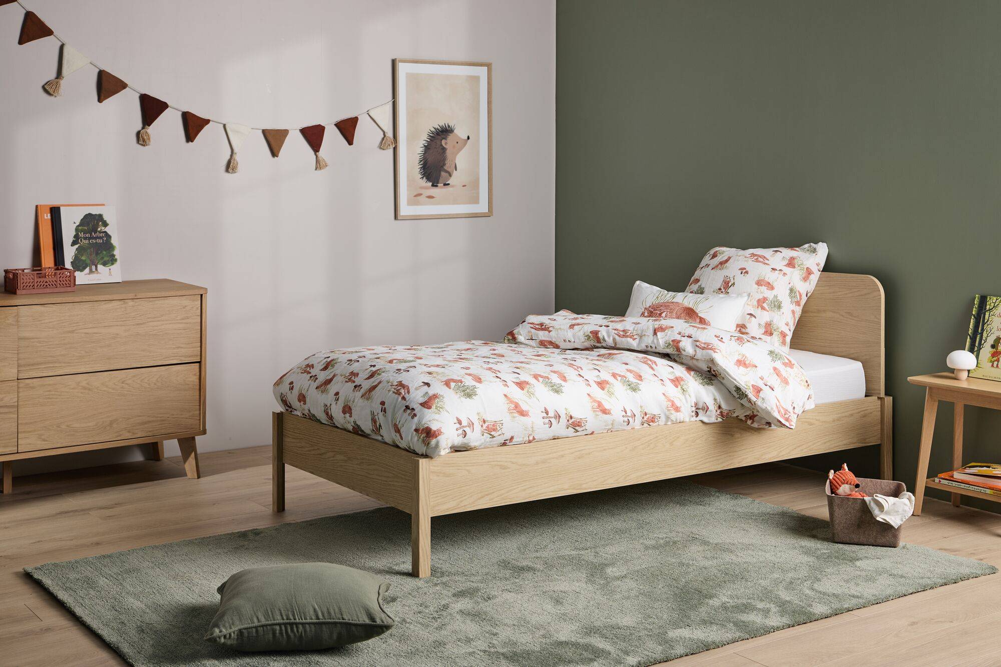 Parure de lit enfant gaze de coton Promenons-nous dans les bois