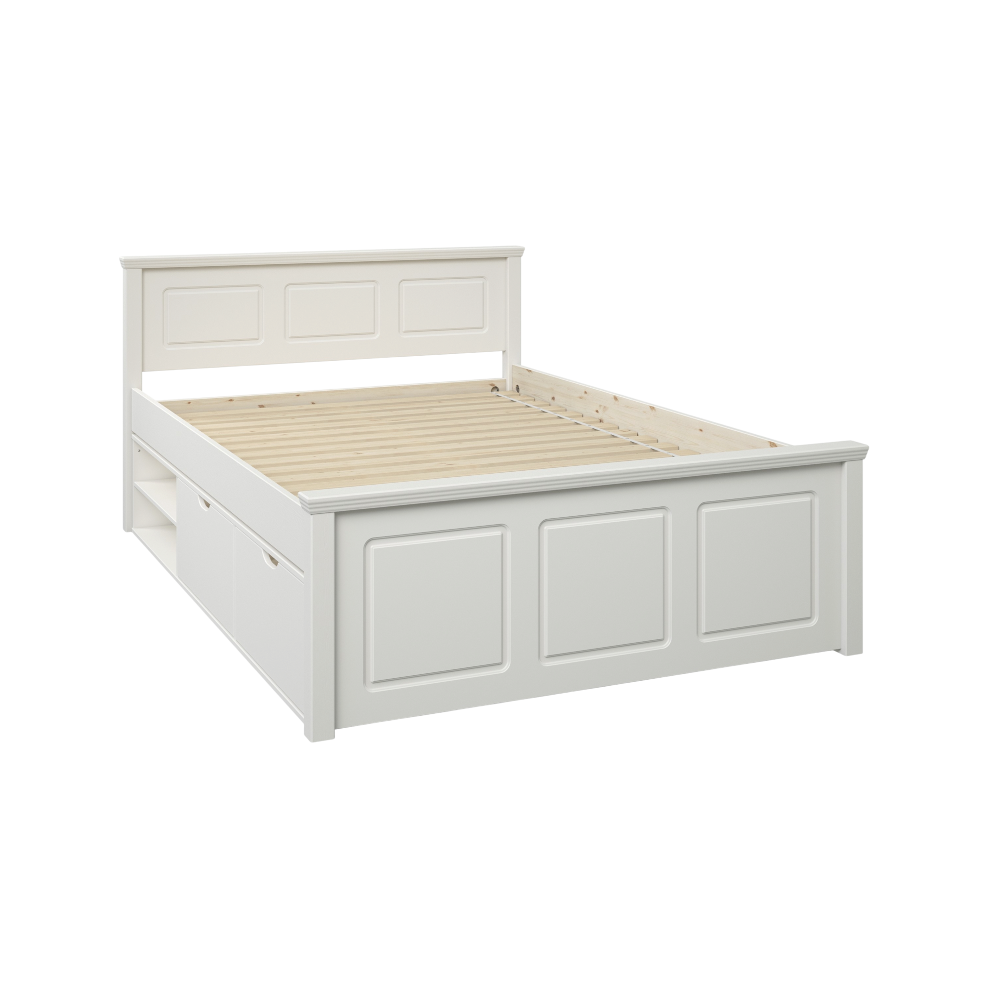 Lit rangement bois massif Thilia