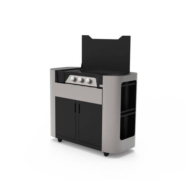 Plancha avec meuble Exclusive  Gaz 375 Duo Edition meuble et couvercle - Image 1