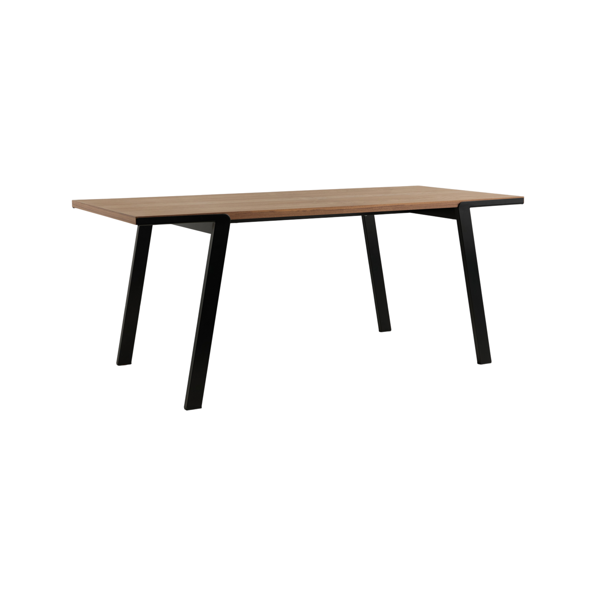 Table à manger rectangulaire bois pieds métal noir 6 personnes Drift