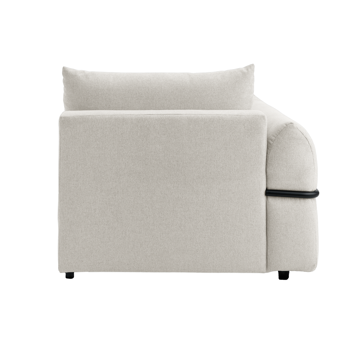 Chauffeuse avec accoudoir pour canapé modulable tissu Solal Chauffeuse avec accoudoir pour canapé modulable tissu Solal