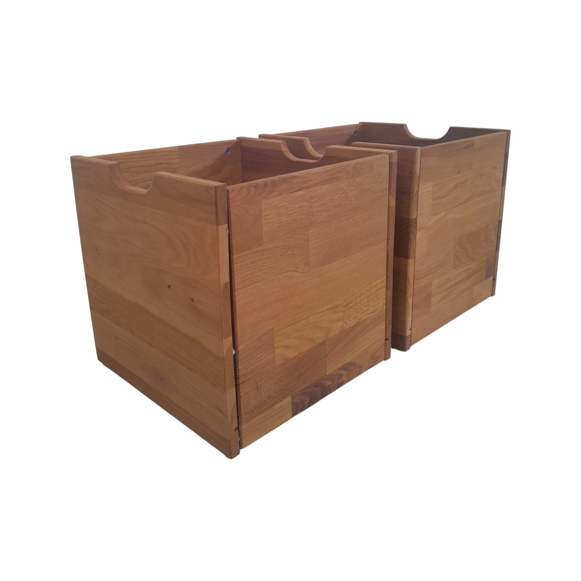Lot de 2 cubes de rangement bois massif Cyriel - Seconde Chance