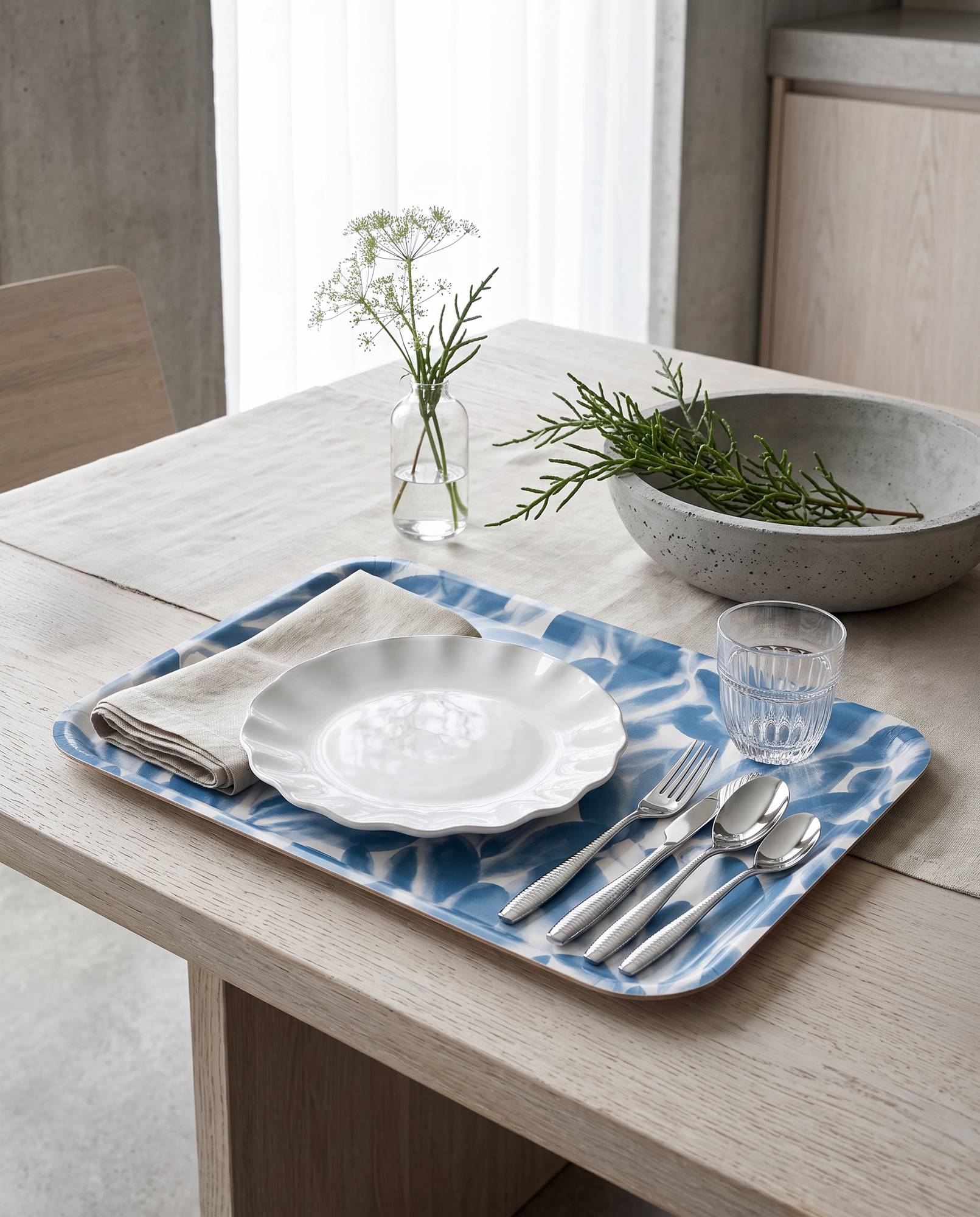 Plateau rectangulaire 38x27 cm Plantain - Image 1