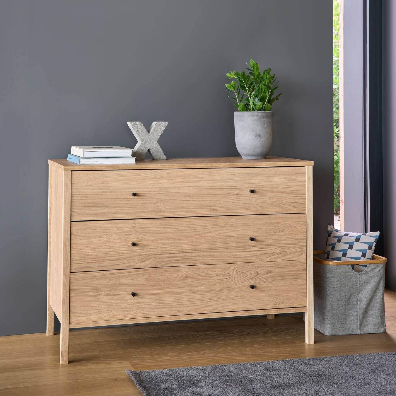 Commode DéCor Bois 3 Tiroirs Simon-image