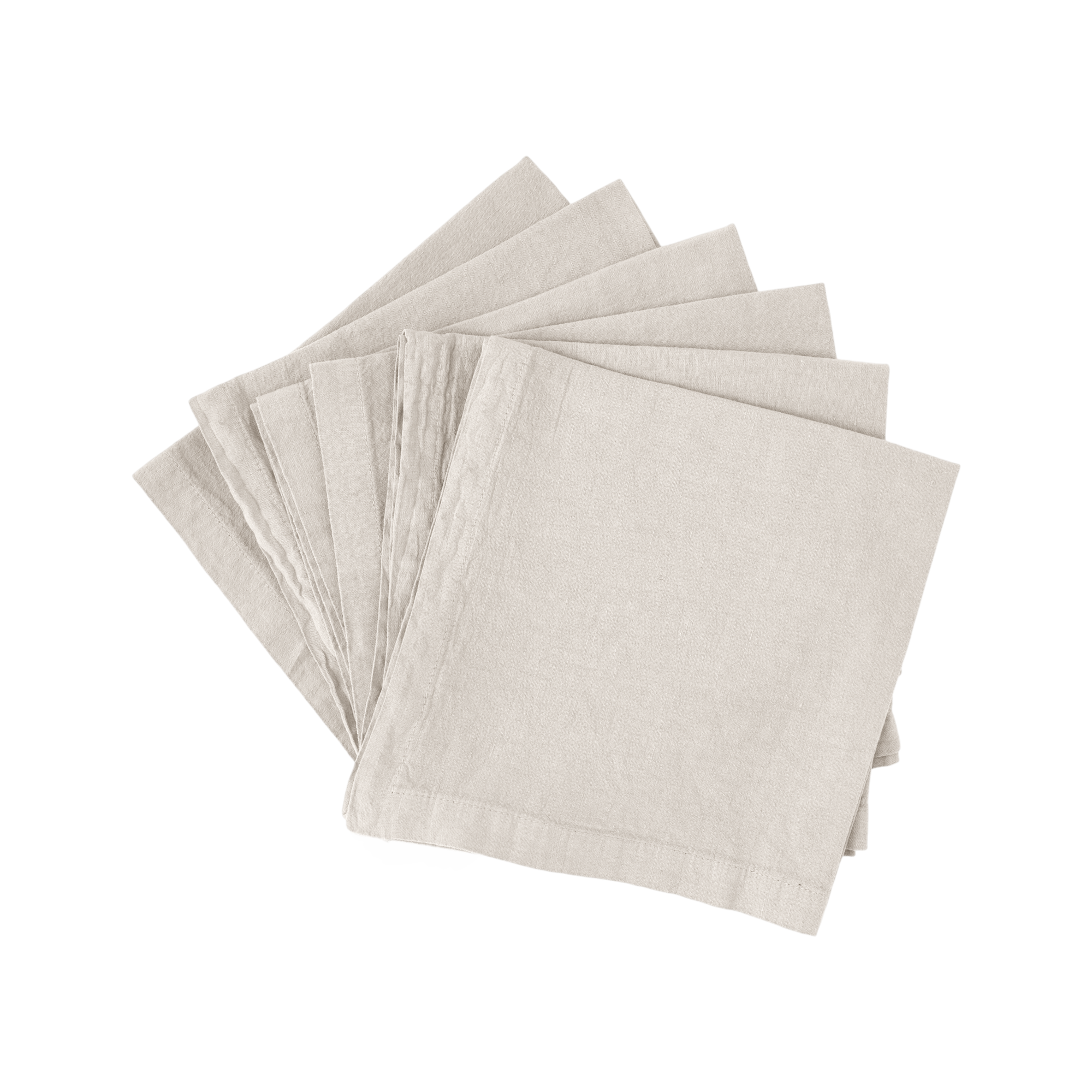 Lot de 6 serviettes coton lin Eline