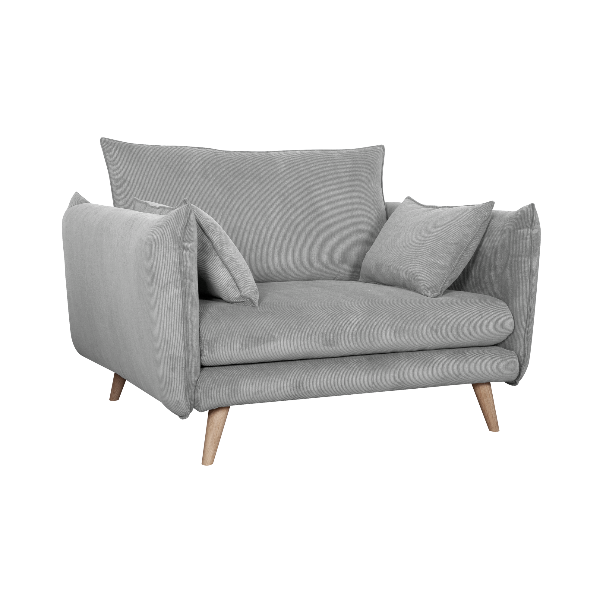 Fauteuil XXL velours côtelé Orion