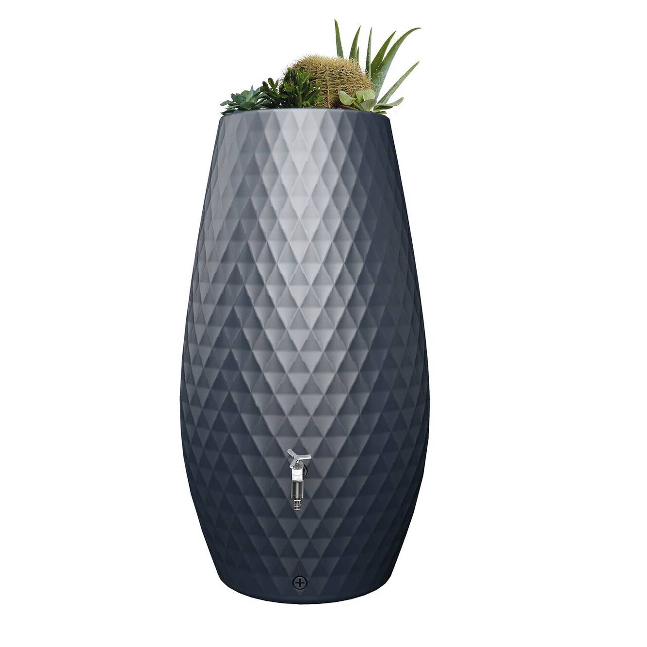 Récupérateur d'eau Triagon avec bac à fleurs et accessoires 230L, Triagon
