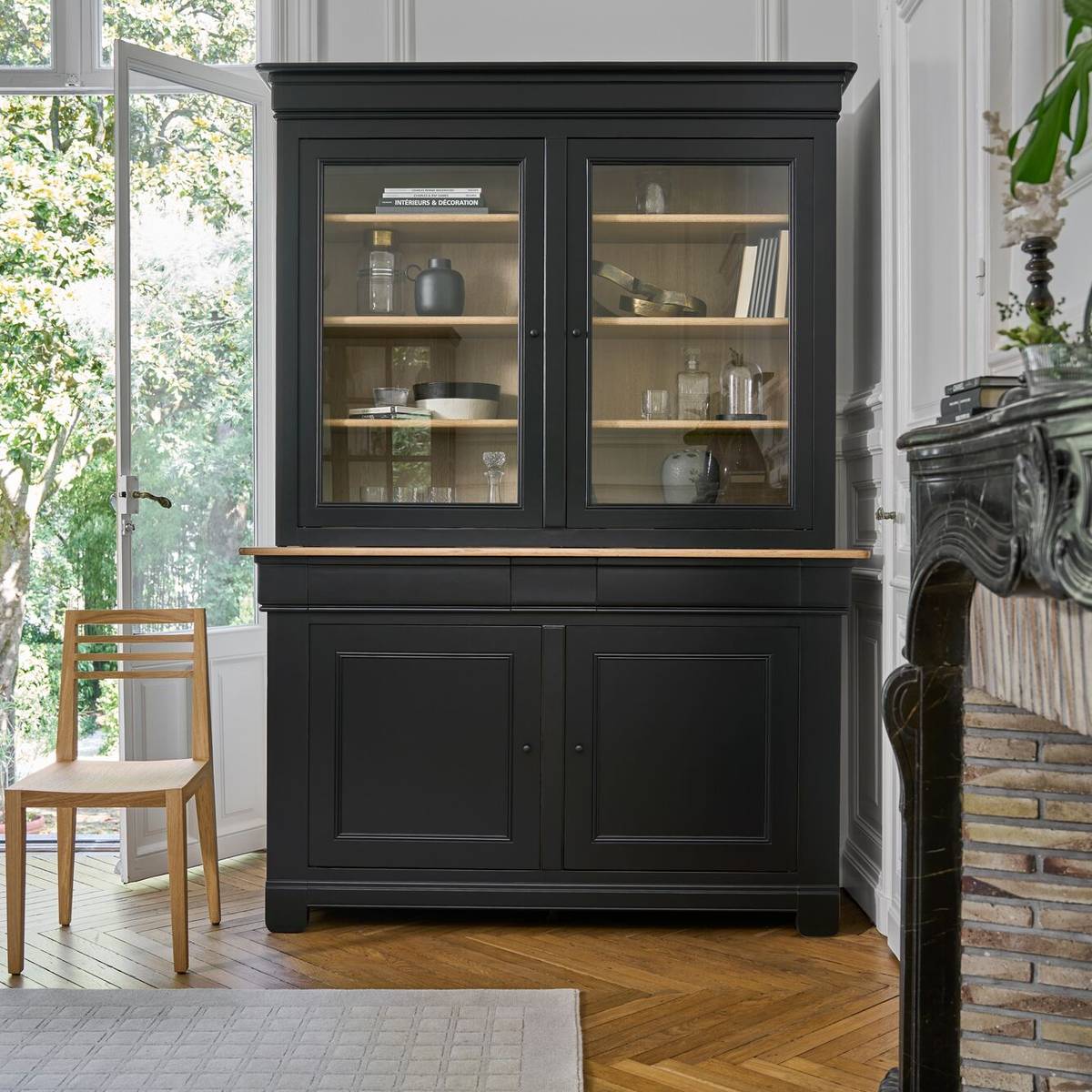 Buffet vaisselier bois massif 4 portes 3 tiroirs Embellie Buffet vaisselier bois massif 4 portes 3 tiroirs Embellie