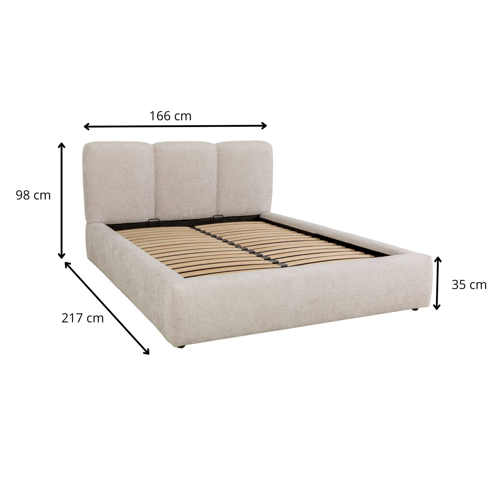 Lit coffre tissu Pandora