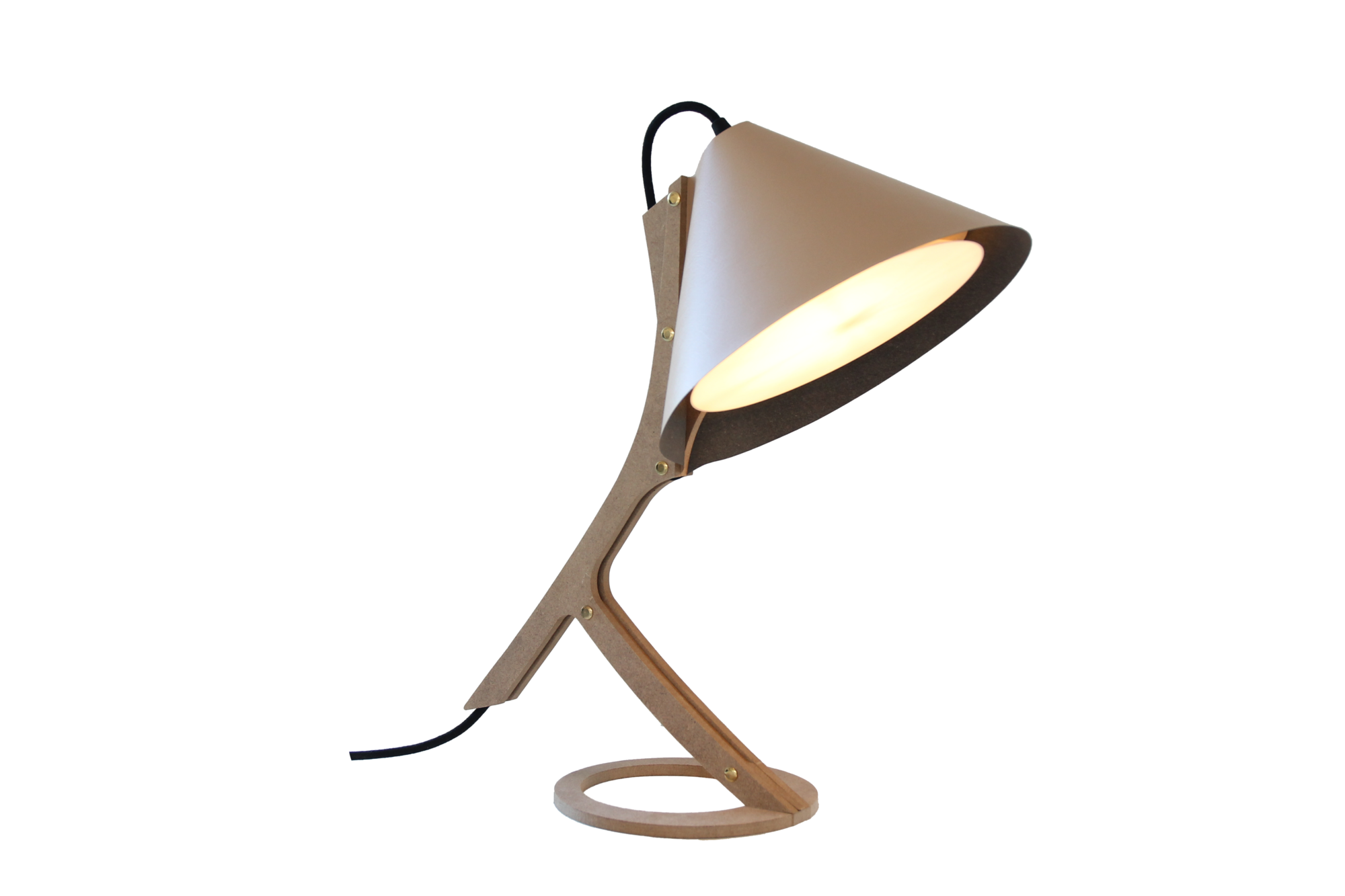 Lampe à poser Silence cuir beige