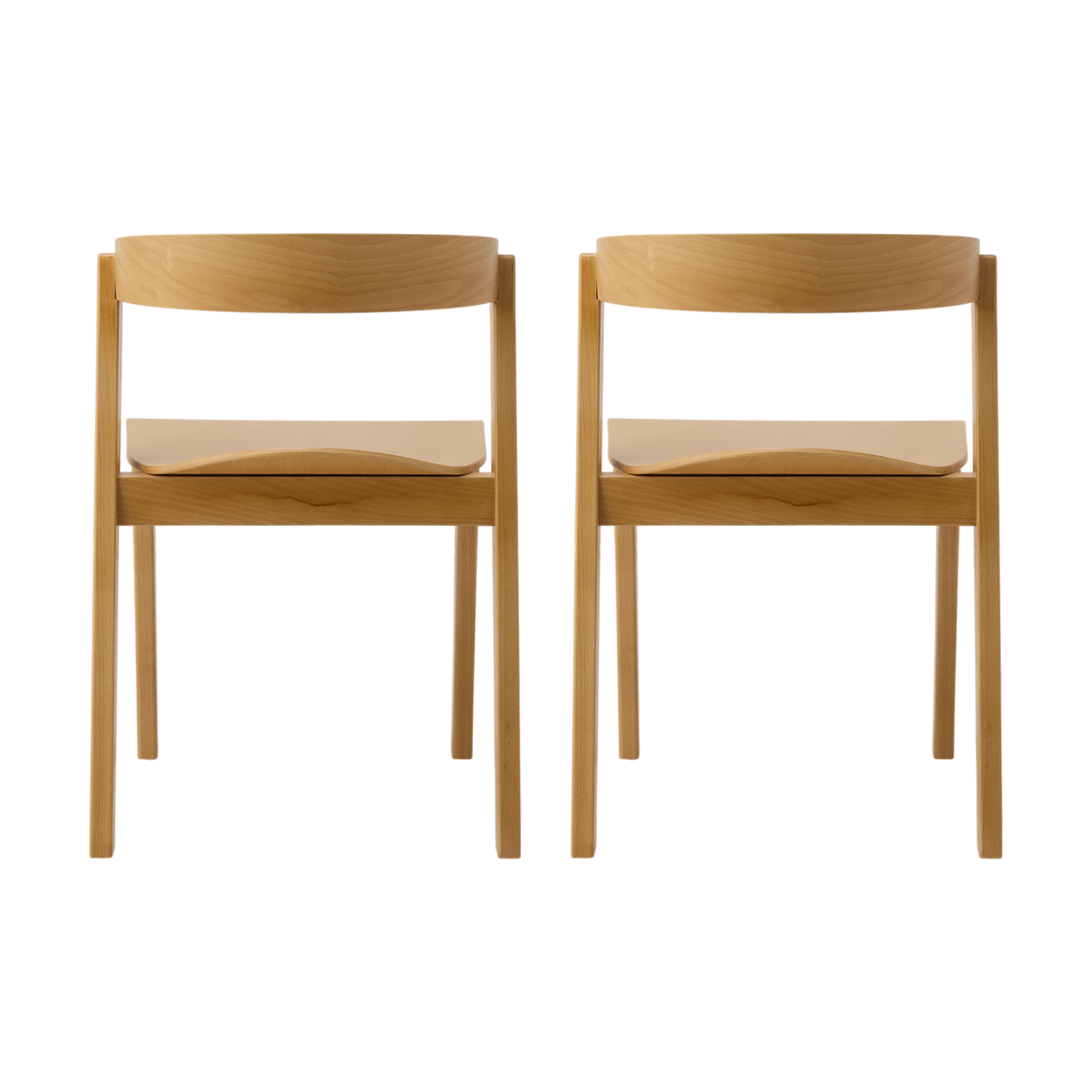 Lot de 2 chaises bois massif Teva Lot de 2 chaises bois massif Teva
