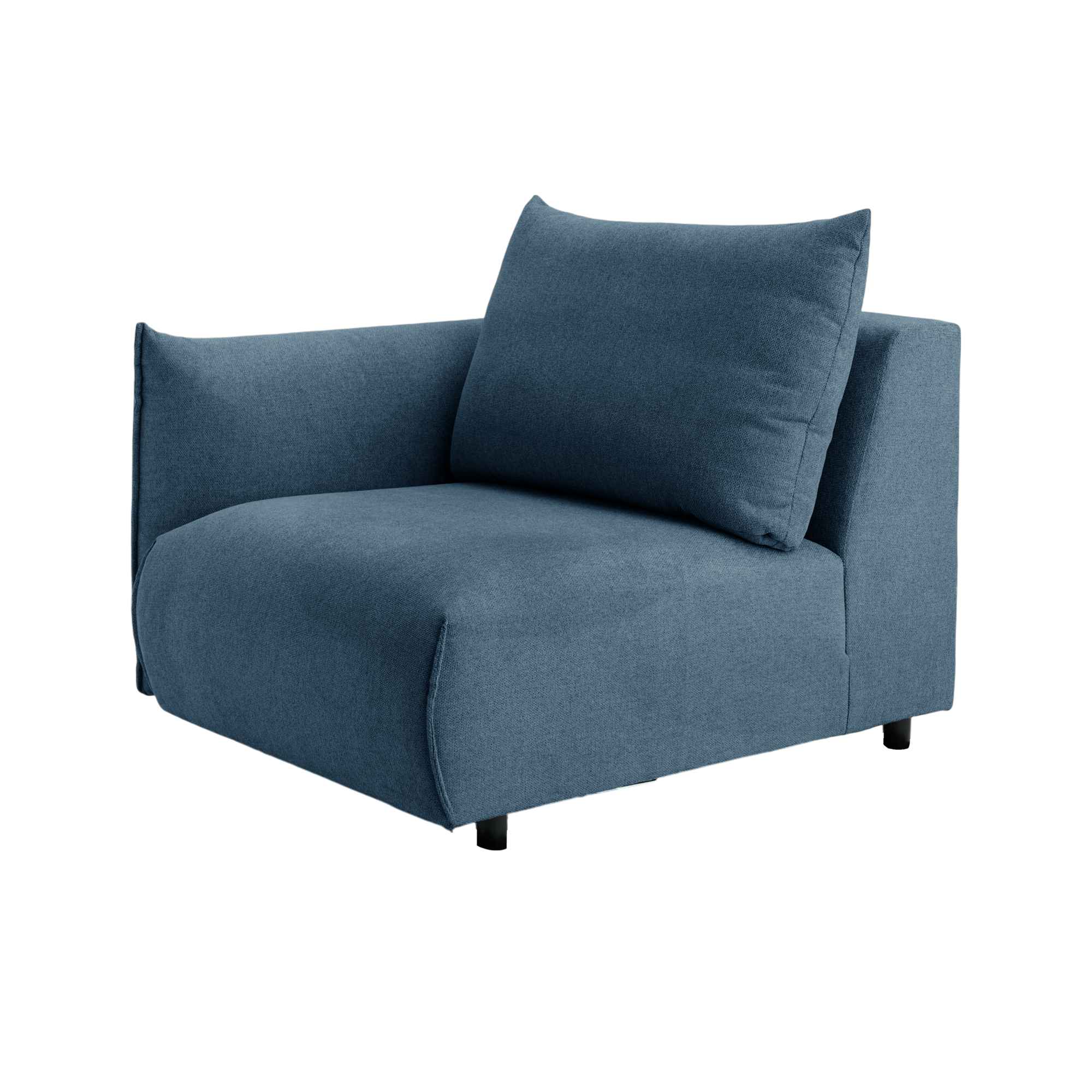 Chauffeuse avec accoudoir pour canapé modulable tissu Solal
