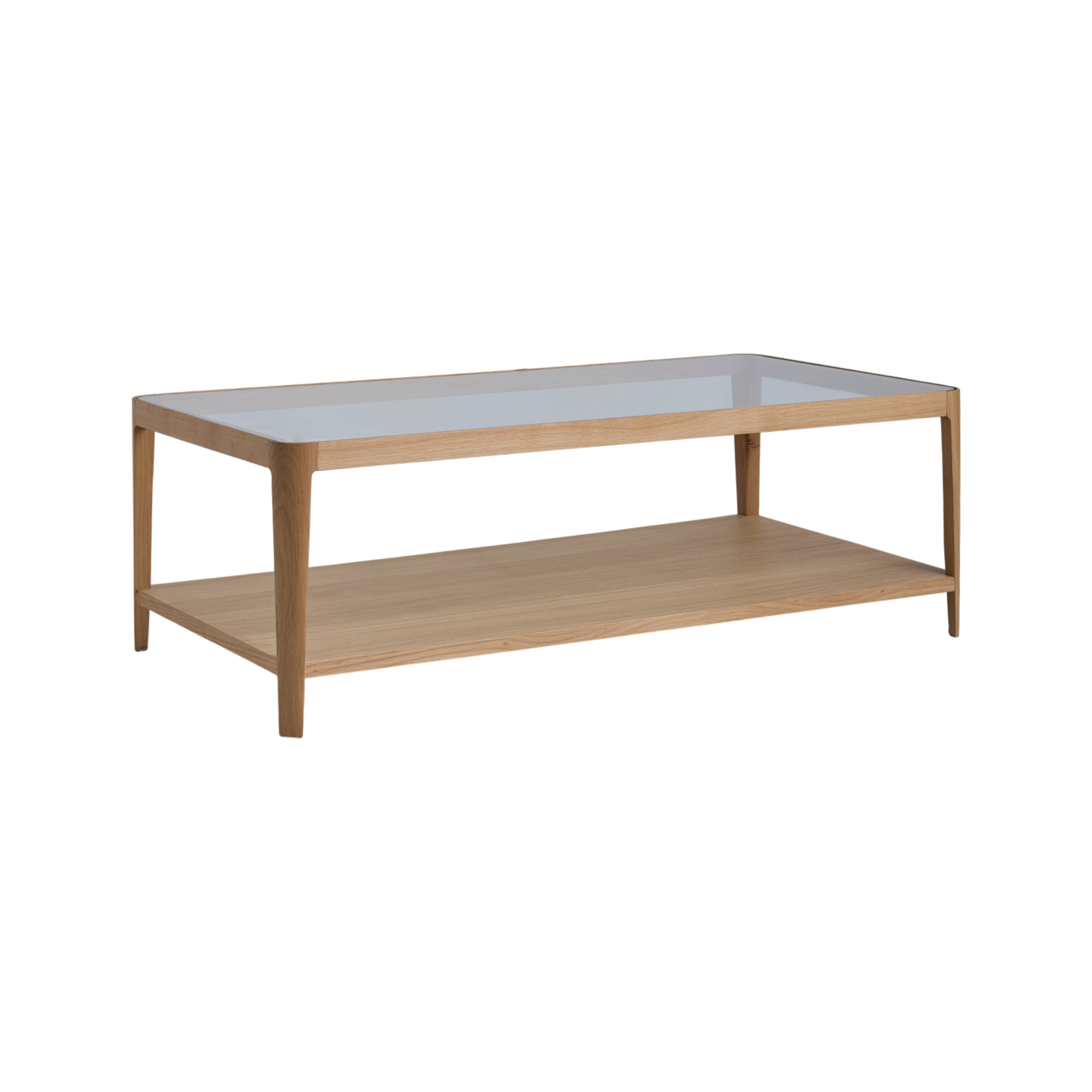 Table basse bois et verre Alice