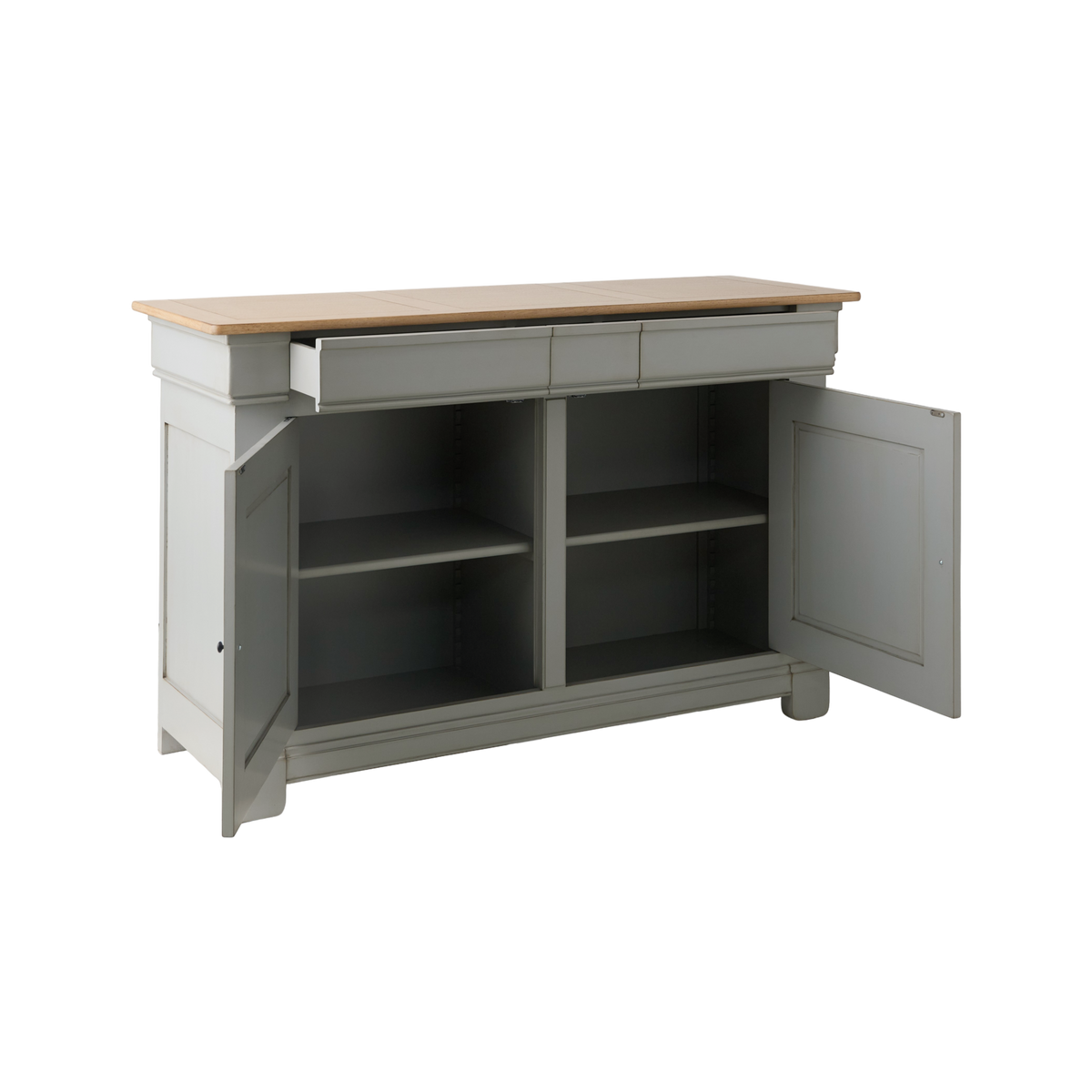 Buffet bois massif 2 portes 3 tiroirs Embellie Buffet bois massif 2 portes 3 tiroirs Embellie