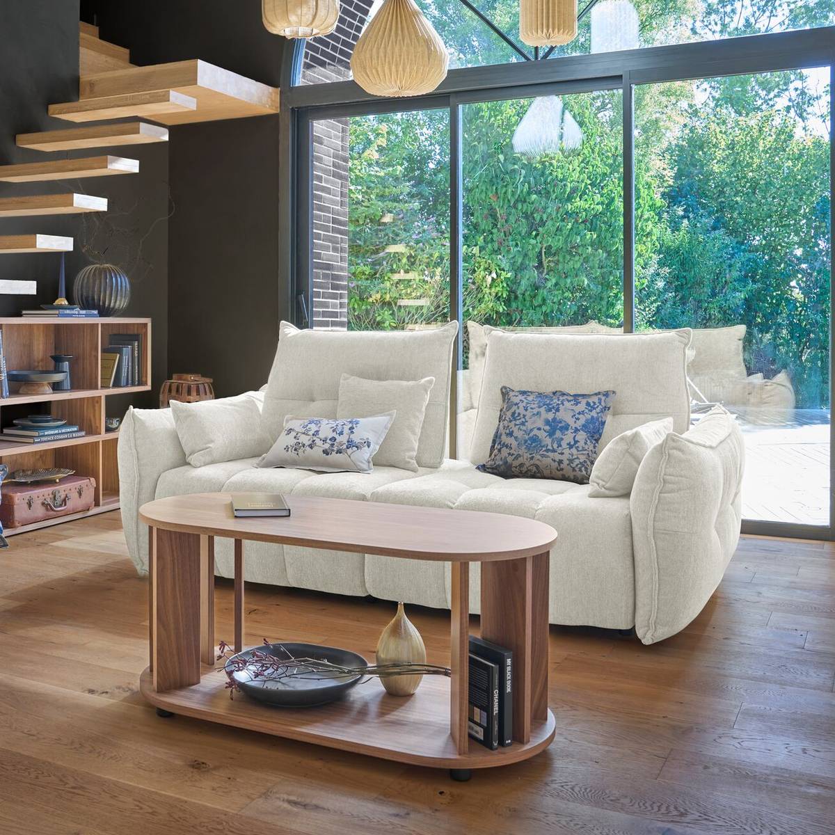 Canapé tissu avance-recule Sacha Canapé tissu avance-recule Sacha